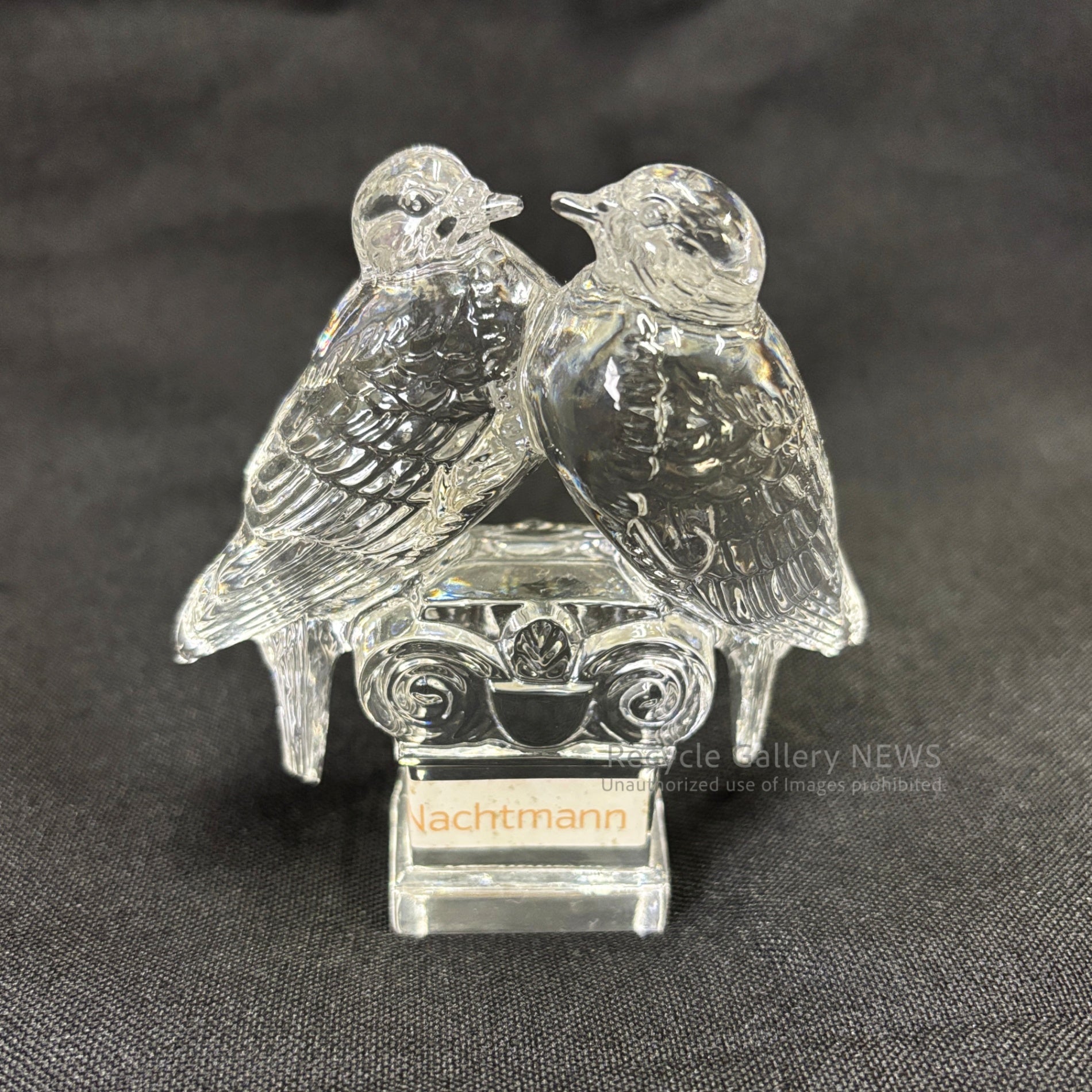 Nachtmann Crystal Glass Small Bird Figurine Ornament / ナハトマン クリスタルガラス 小鳥 フィギュリン 置物