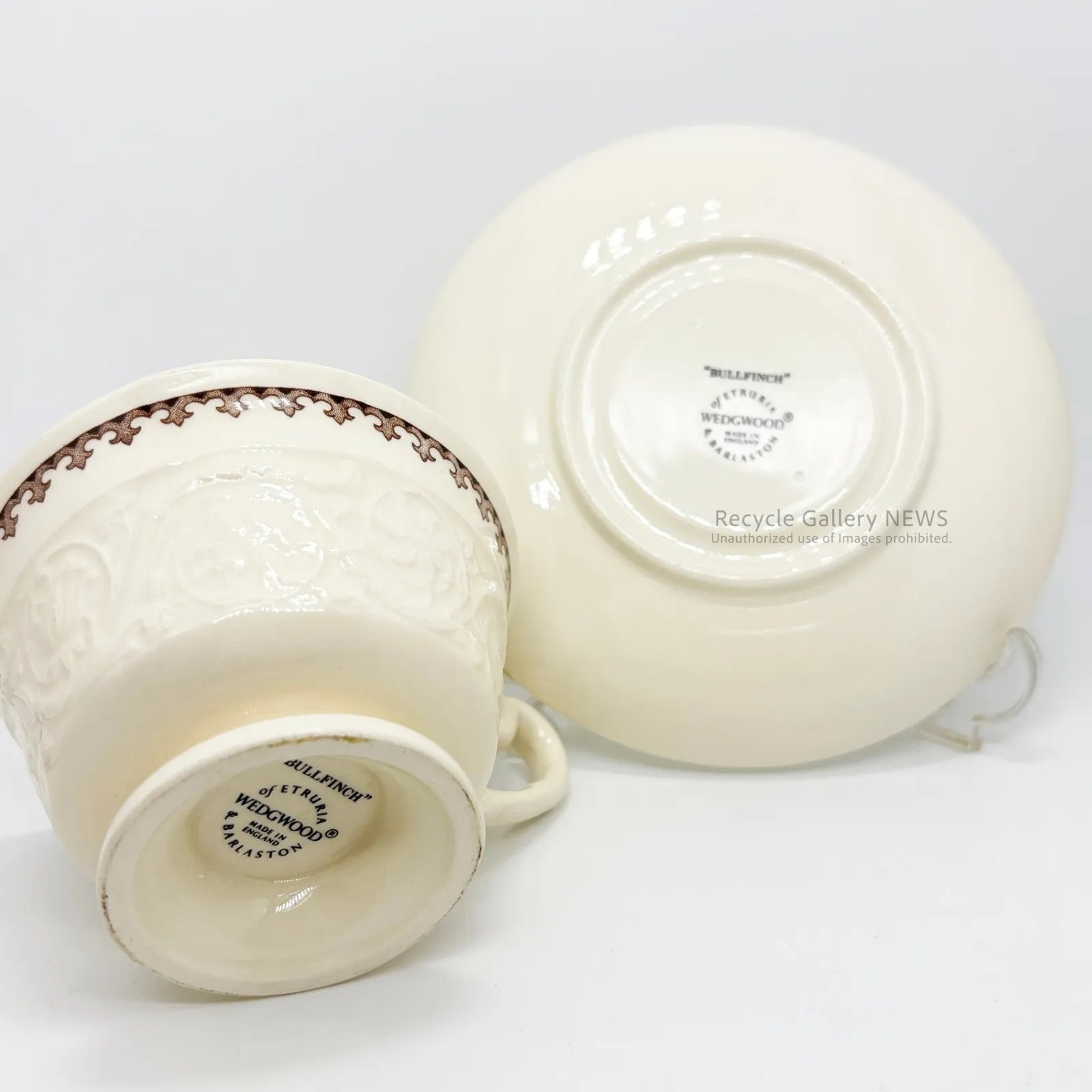 WEDGWOOD Vintage WELLESLEY "Bullfinch" C&S Plate trio / ウェッジウッド ウェルズリー ブルフィンチ カップ＆ソーサー＆プレート３点セット ヴィンテージ