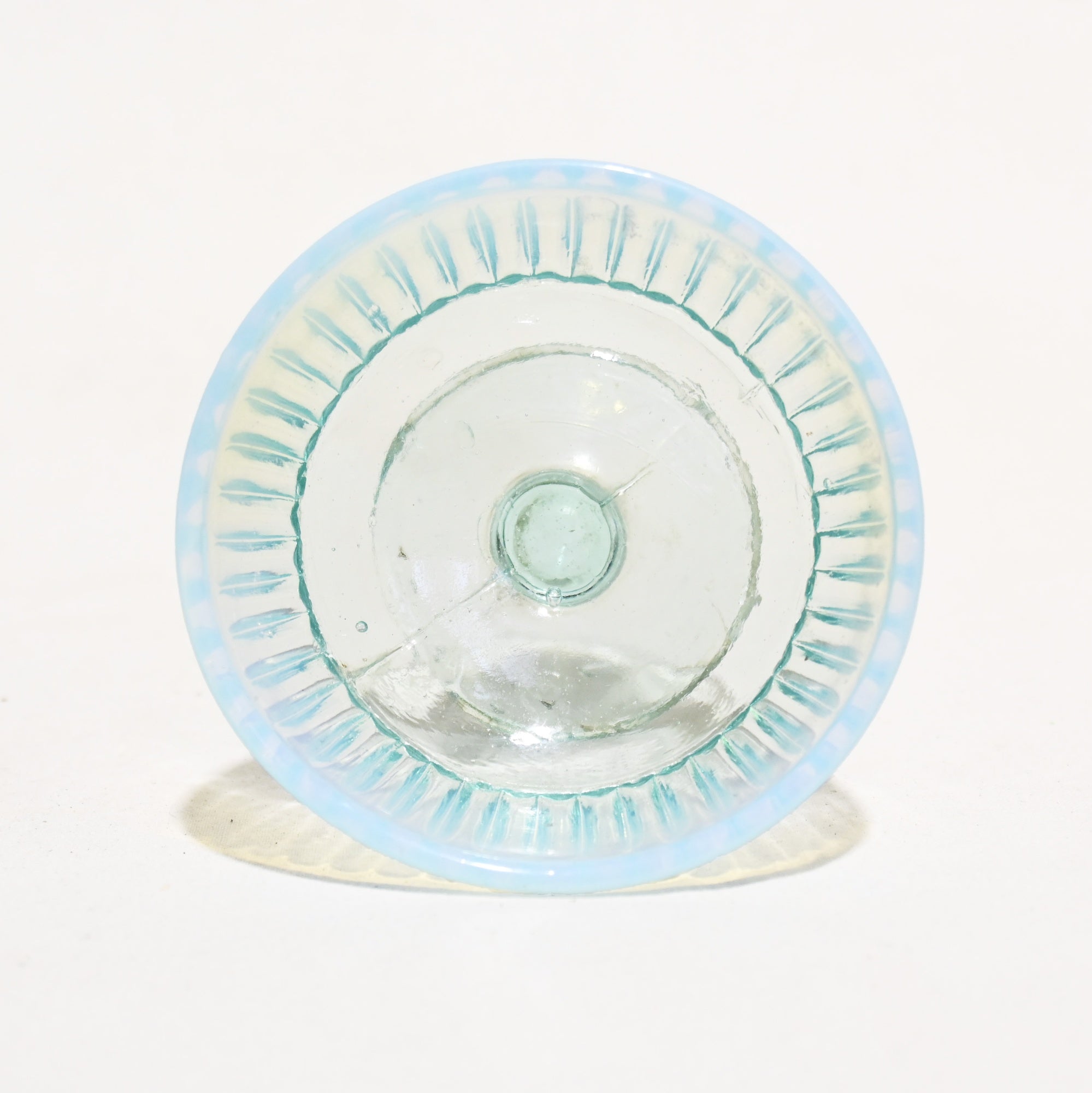 Vintage Press Glass Japanese Glass Ice Cup Ramune soda blue Color Retro / ヴィンテージ プレスガラス 和ガラス 氷コップ ラムネ色 レトロ