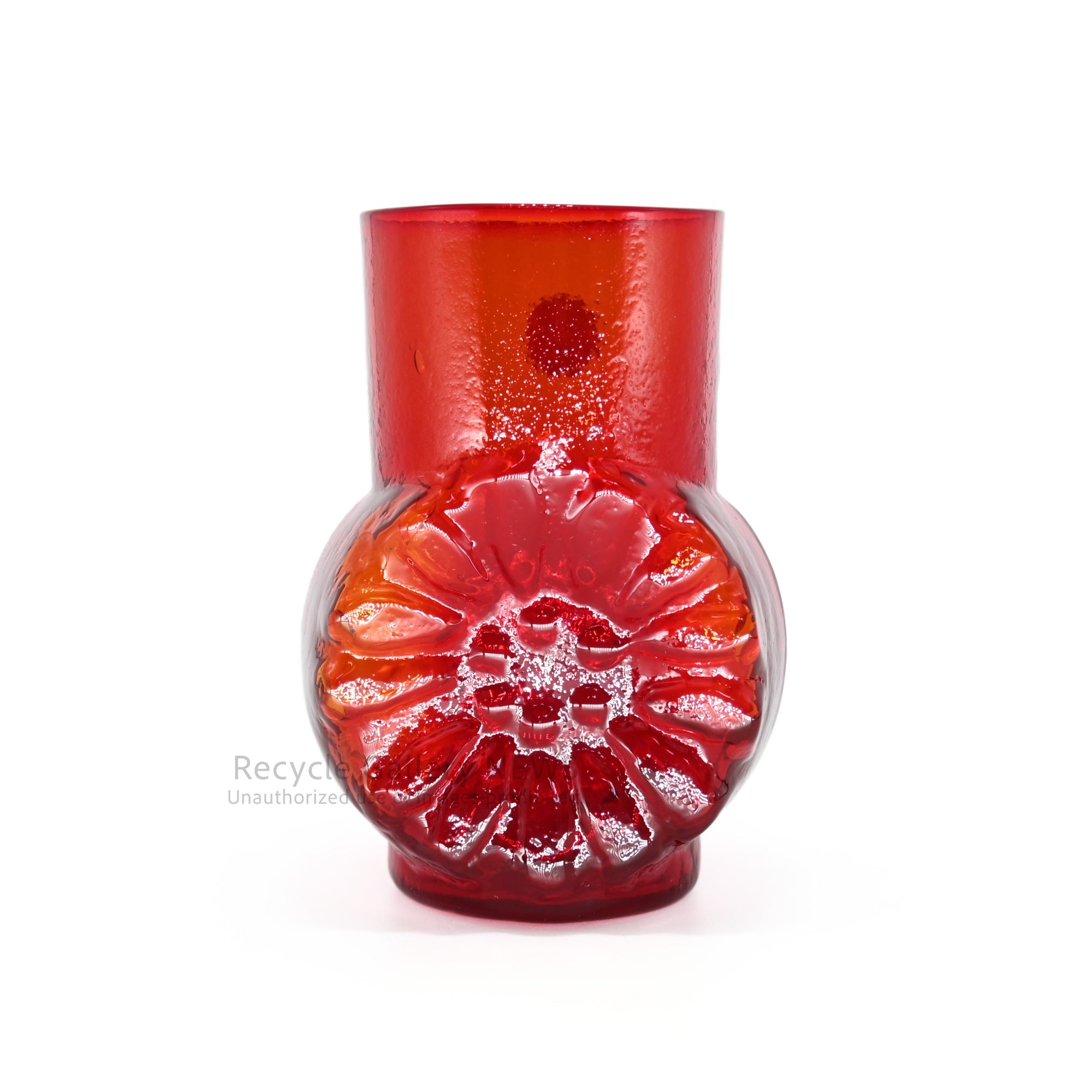 Sasaki Glass Vintage Vase Showa Retro Red Japan / 佐々木硝子 ヴィンテージ花瓶 昭和レトロ 赤 日本