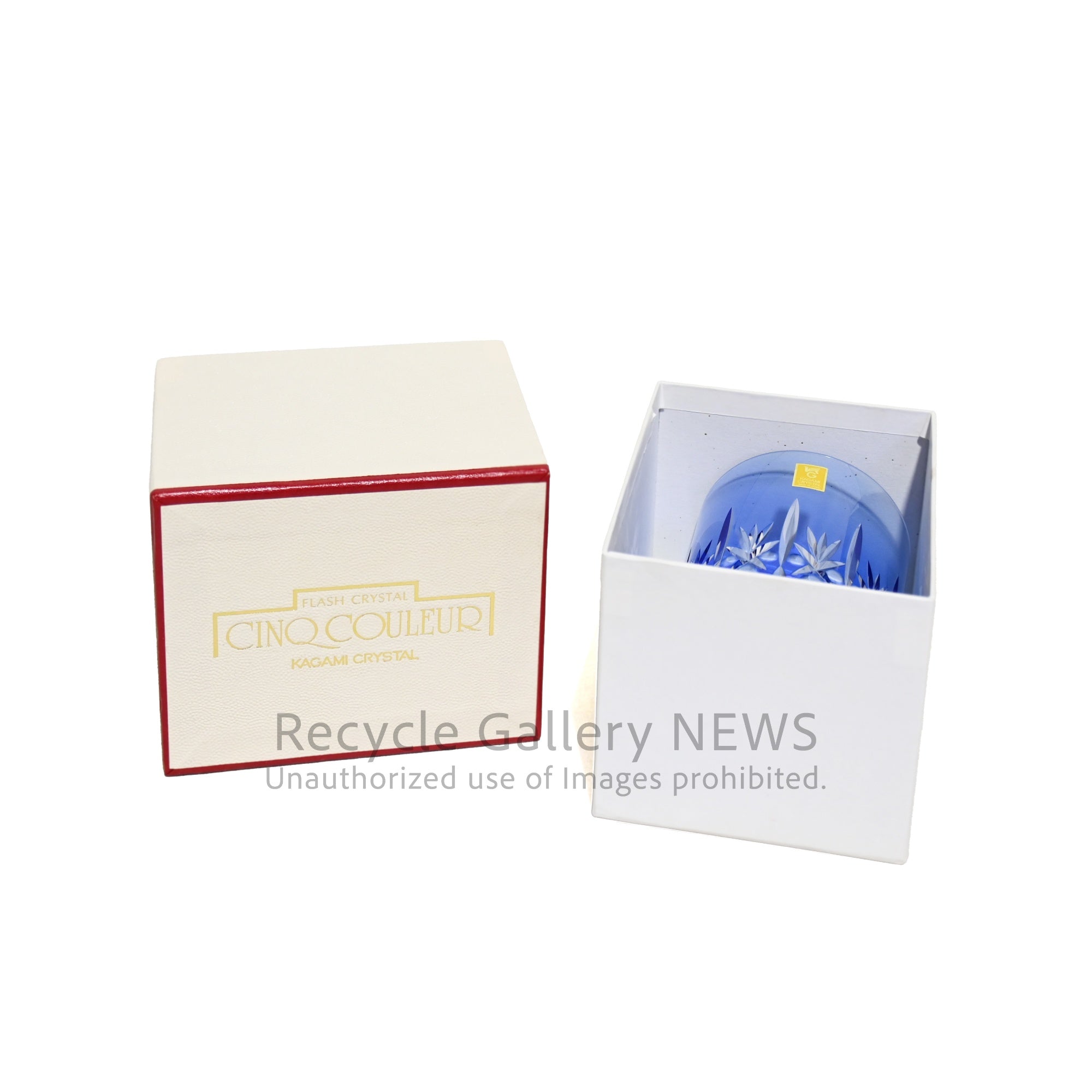 Kagami Crystal Cut Glass My Glass Blue Japan / カガミクリスタル 切子グラス マイグラス ブルー 日本