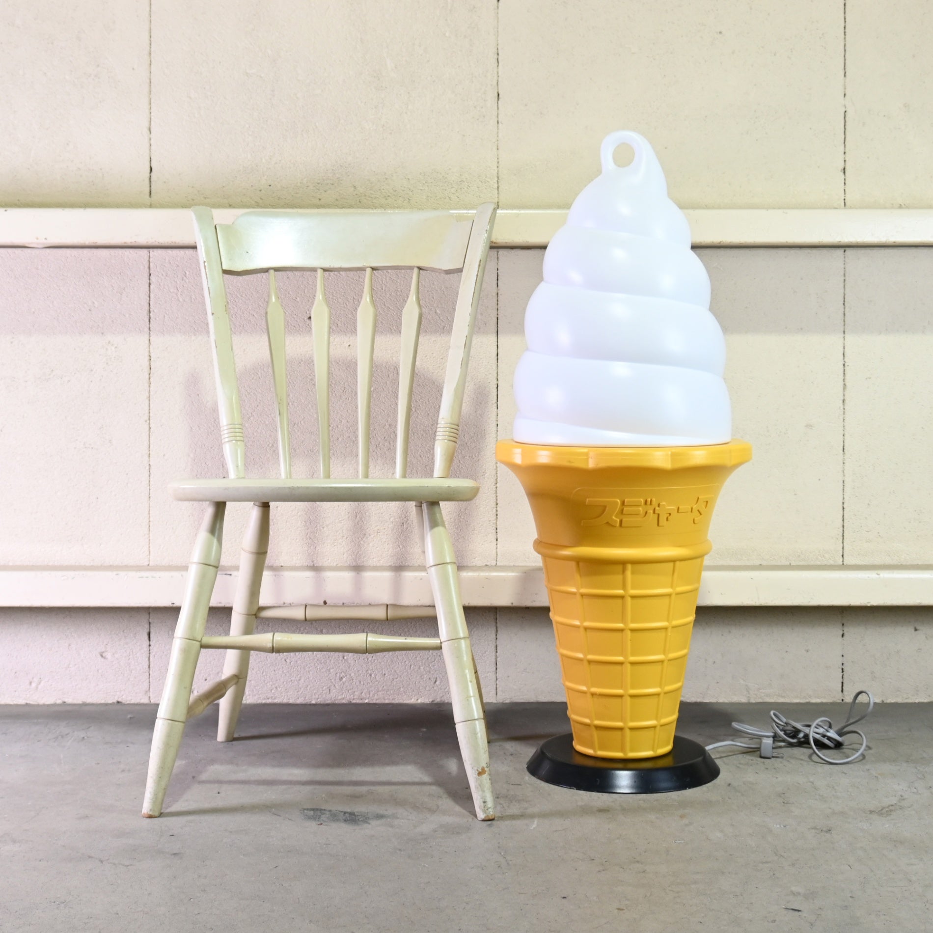 Sujahta Soft Ice Cream Sign Light Lantern Festival Display / 業務用 スジャータ ソフトクリームサイン ライト 行燈 祭 アイス ディスプレイ用品