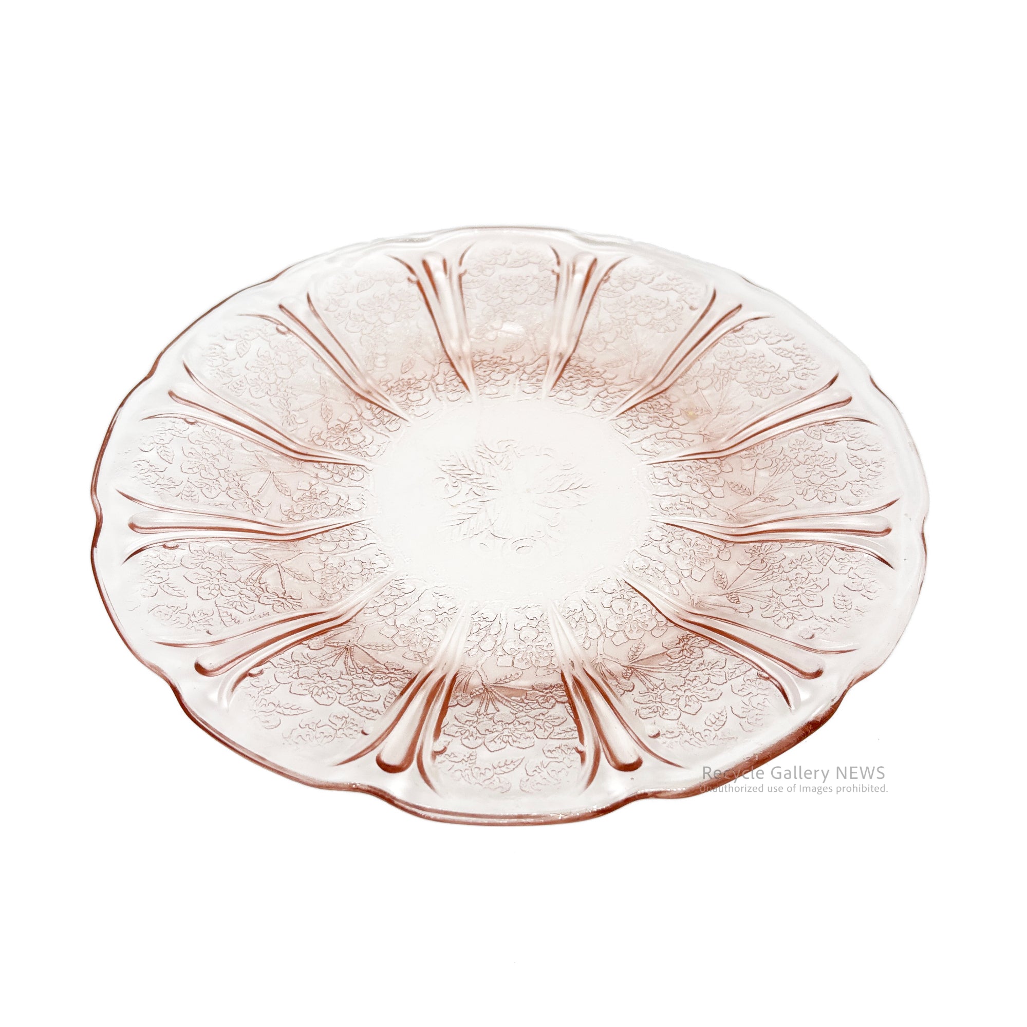Jeannette Glass Co. Cherry Blossom 23cm Plate U.S.A Vintage / ジャネットグラス 23cm薄手プレート ヴィンテージ 1930年代 ヴィンテージ