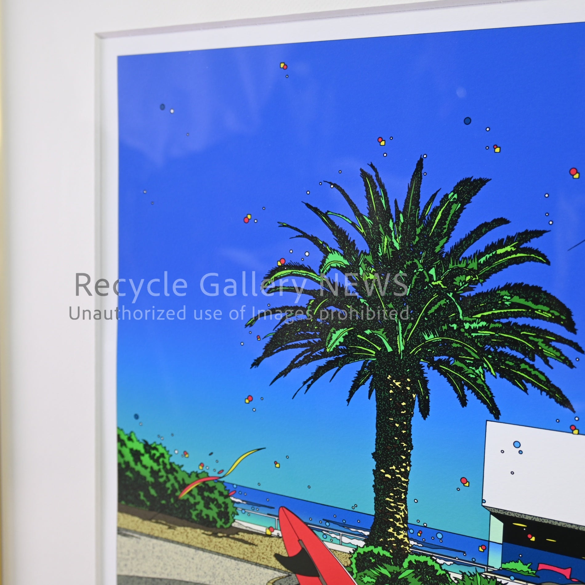 Eizin Suzuki 2012 "Rose Red Roadster" Lithograph Print Japan Art / 鈴木英人 ローズレッドロードスター E.M.グラフ リトグラフ 日本 アート