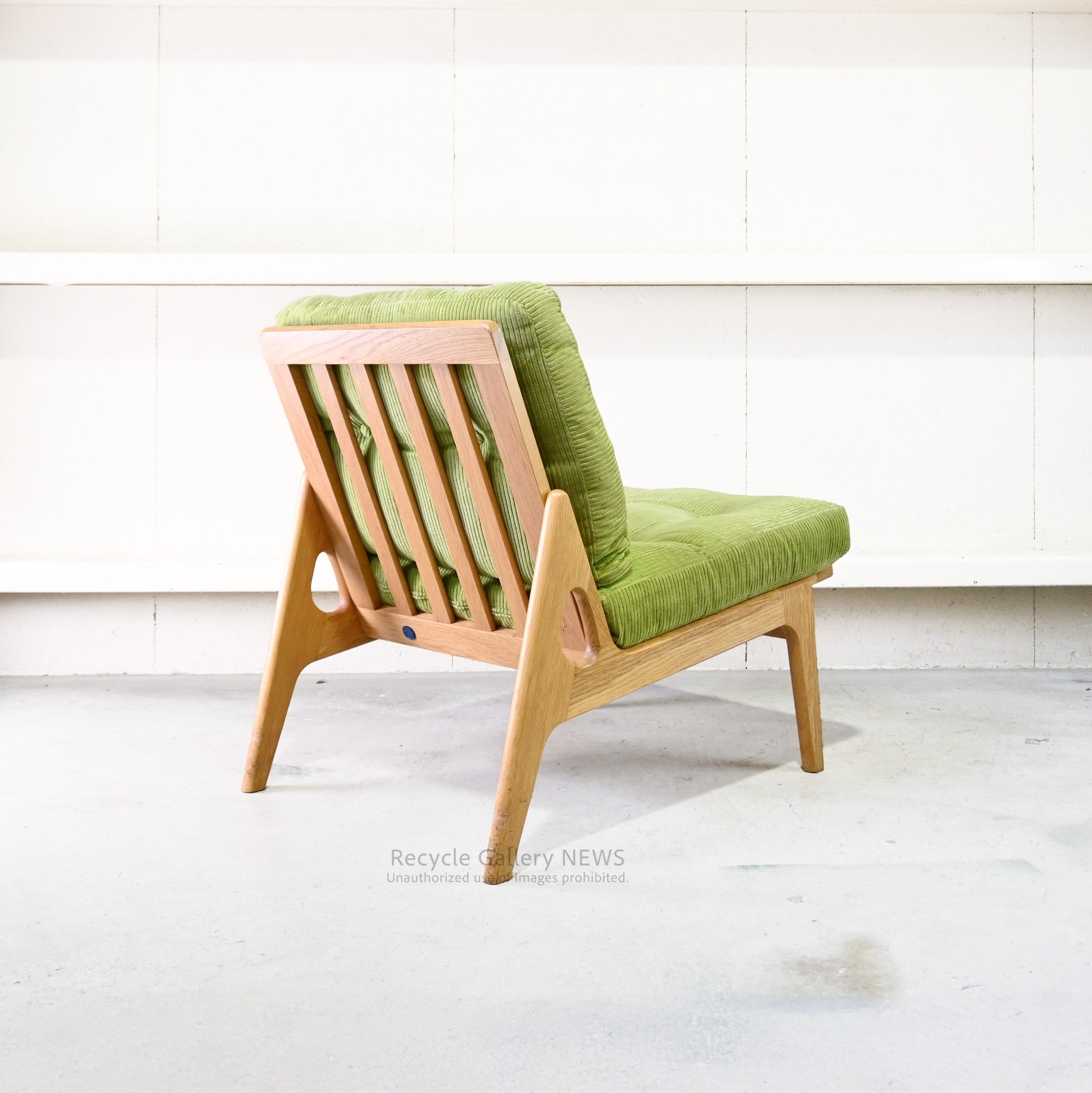 Maruni60 Frame Chair in Green Fabric Japanese Mid Century Modern / マルニ60 フレームチェア グリーンファブリック 日本 ミッドセンチュリー  ジャパニーズモダン