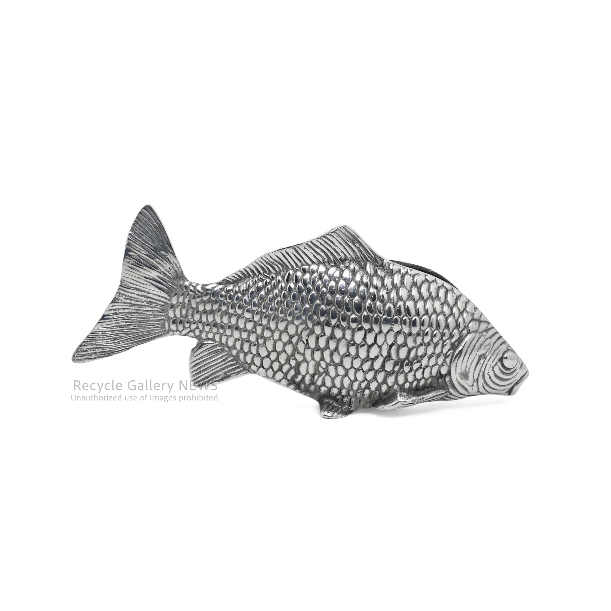 Vintage Carp Motif Napkin Holder Silver Plated / 鯉モチーフ ヴィンテージ ナプキンホルダー シルバー 銀メッキ
