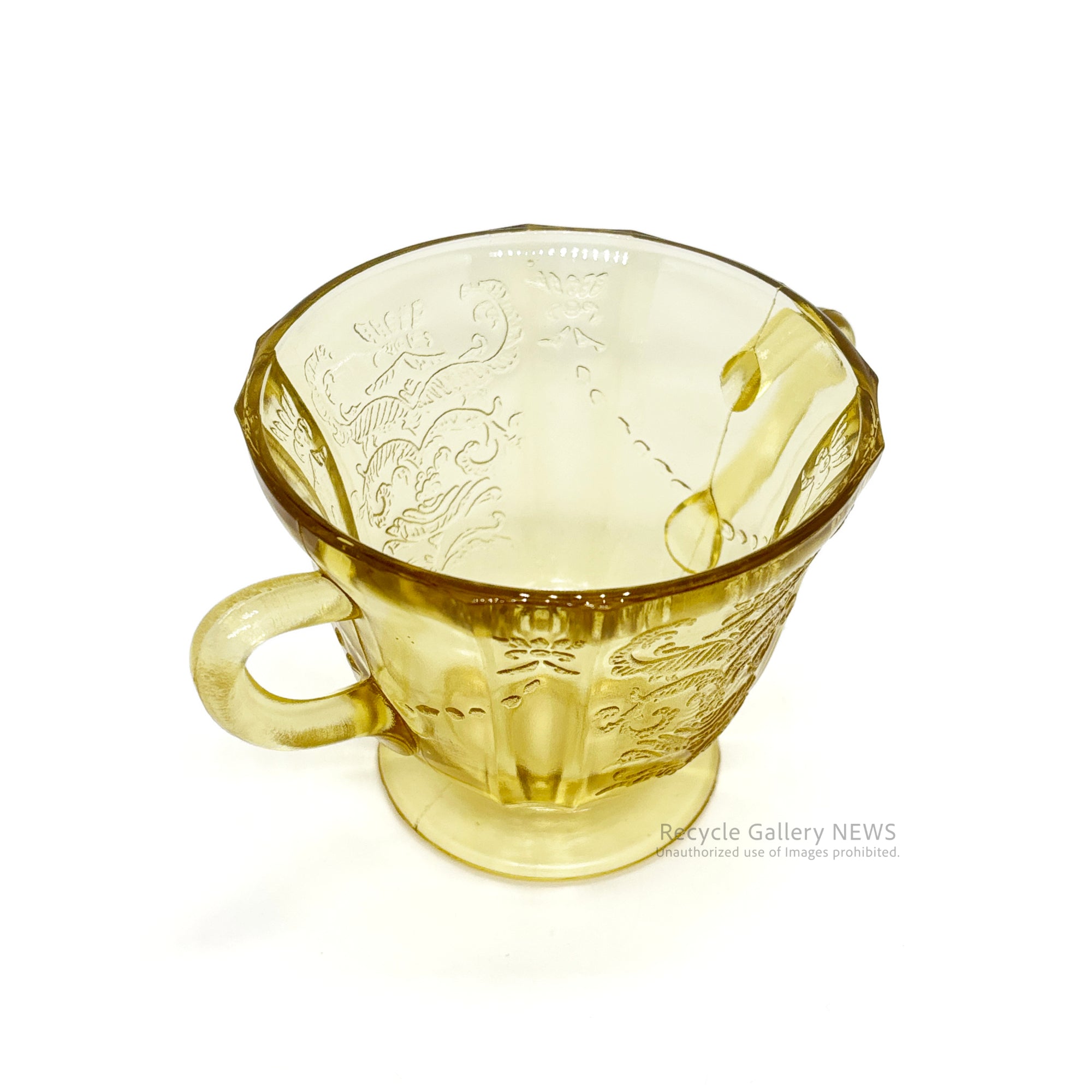 Federal Glass "Madrid" Footed Open Sugar Bowl U.S.A Vintage / フェデラル・グラス マドリッド フットデッド・オープン・シュガーボウル 1930年代
