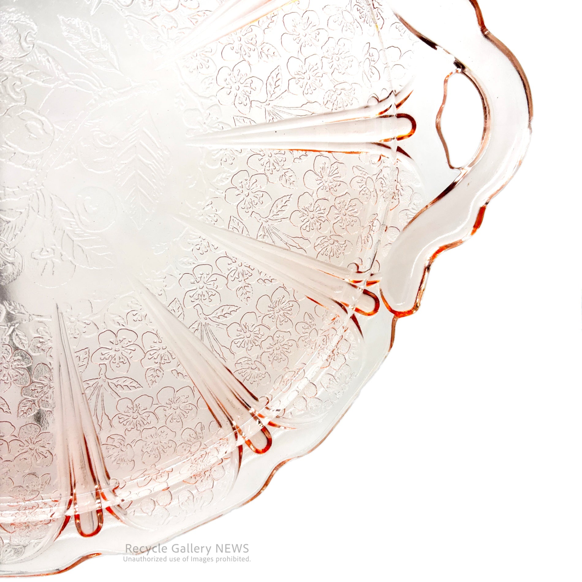 Jeannette Glass Co. Cherry Blossom BB plate U.S.A Vintage / ジャネットグラス ブレッド＆バタープレート ヴィンテージ 1930年代 ヴィンテージ