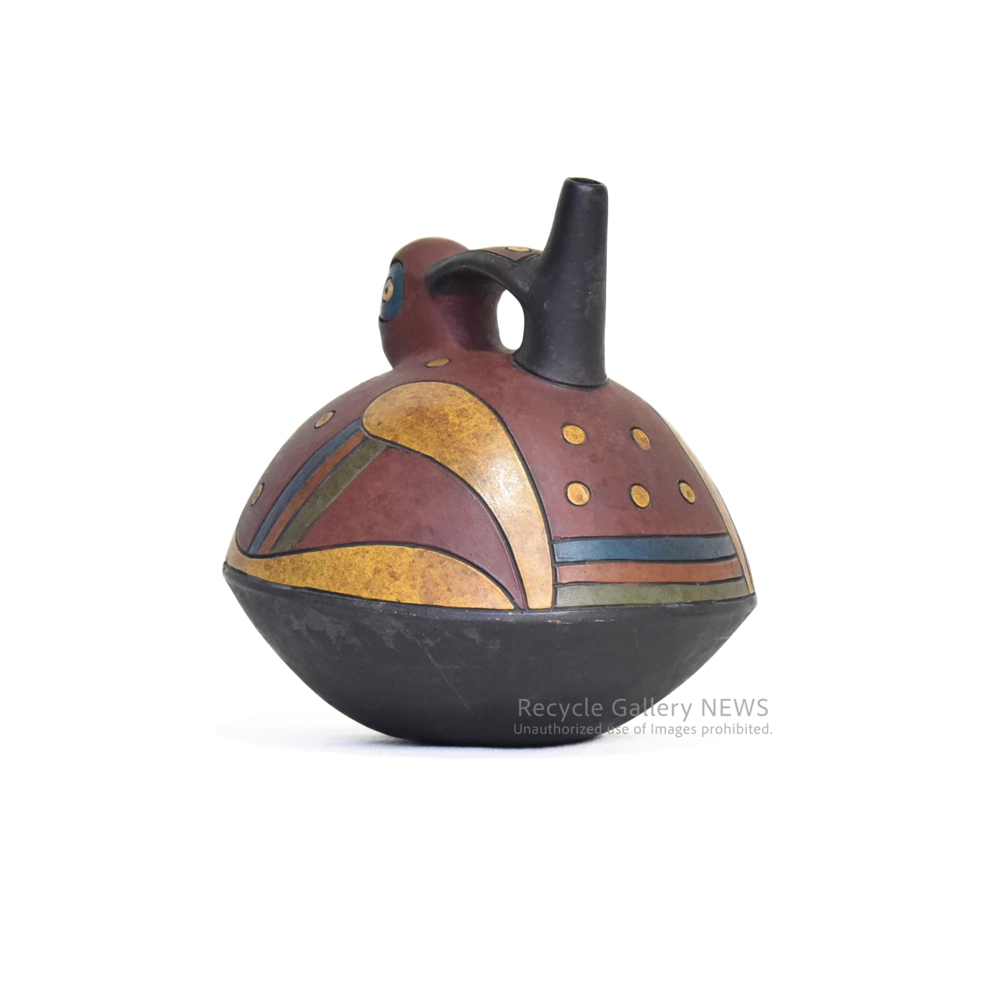 South America Bird Jug earthenware Stoneware Peru Fork art / 鳥型 鐙型注口土器 水差し 炻器 南米 ペルー フォークアート