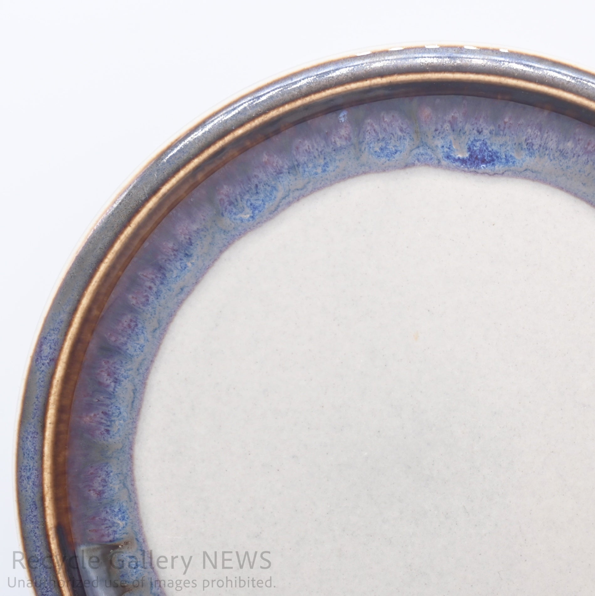 B&G Quistgaard 19cm Stoneware Plate Danish Vintage Blue Brown Gray / ビングオーグレンダール クイストゴー 19cmプレート 皿 デンマーク食器 ブルー ブラウン グレー