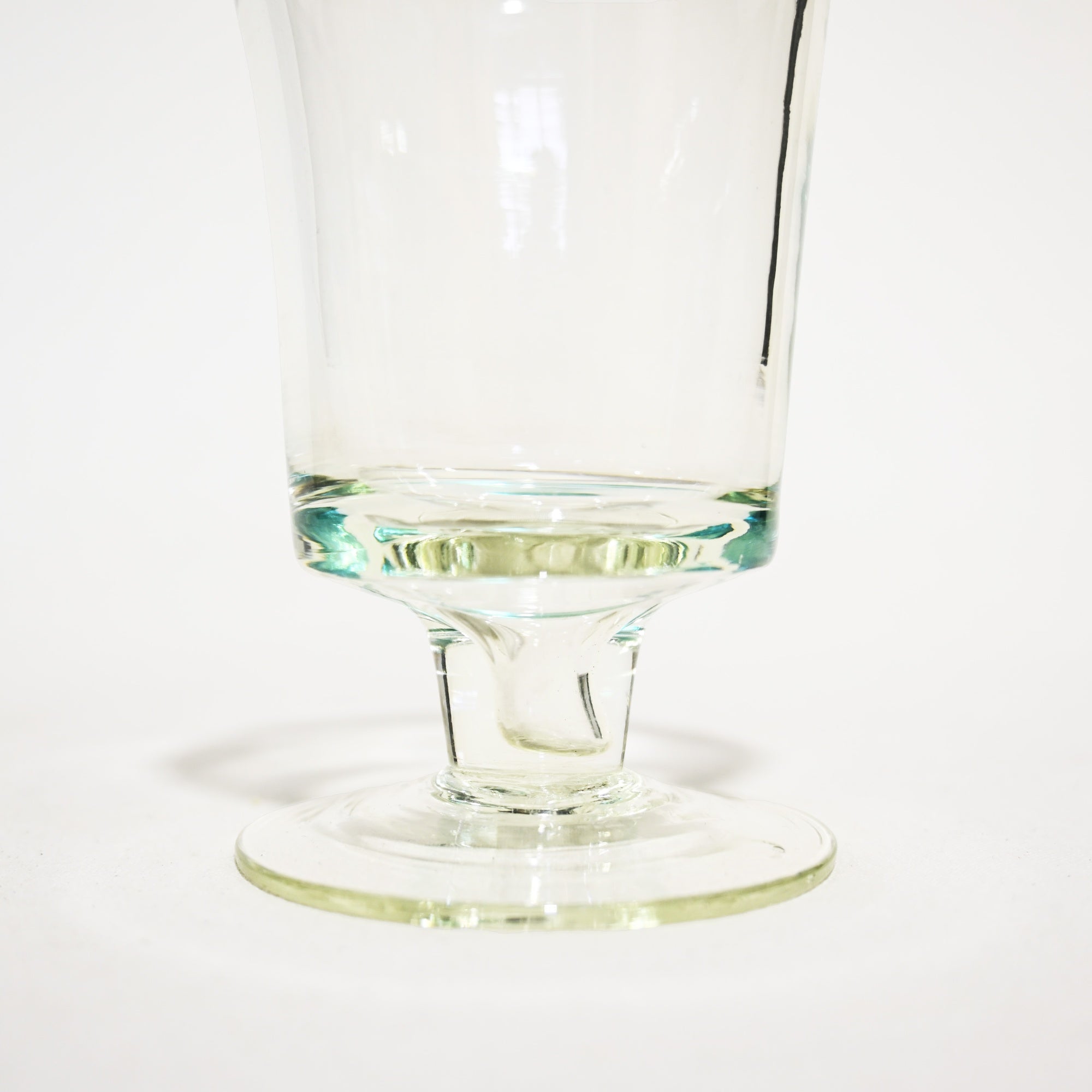 Vintage Japanese Blown glass Blue&Clear Ice Cup Parfait Glass / ヴィンテージ 和ガラス 吹きガラス 青＆透明 氷コップ パフェグラス
