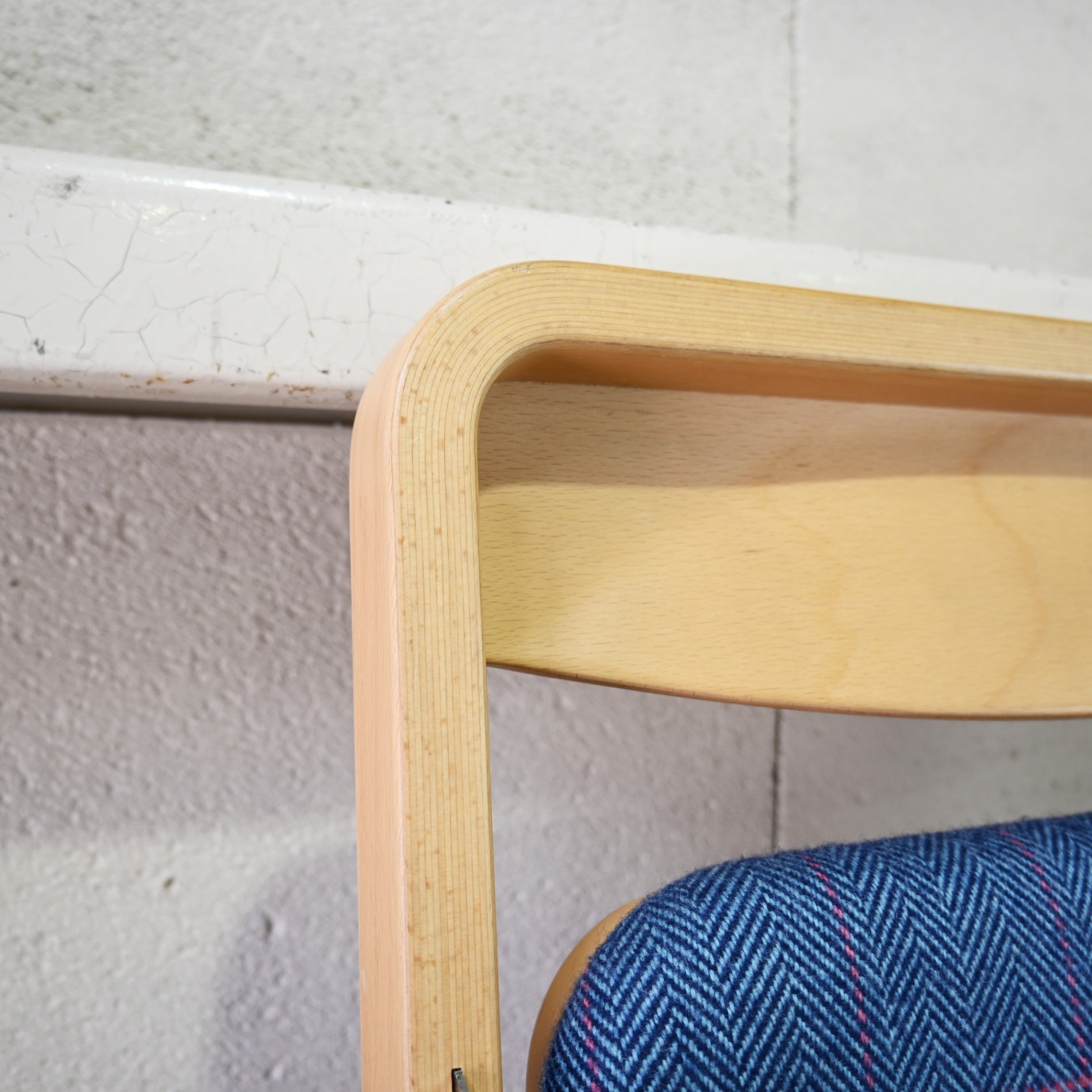 Tendo Folding chair T-3229WB-NT Japan Molded plywood / 天童木工 フォールディングチェア 折りたたみ椅子 廃盤シート張地布 日本 成形合板 木材