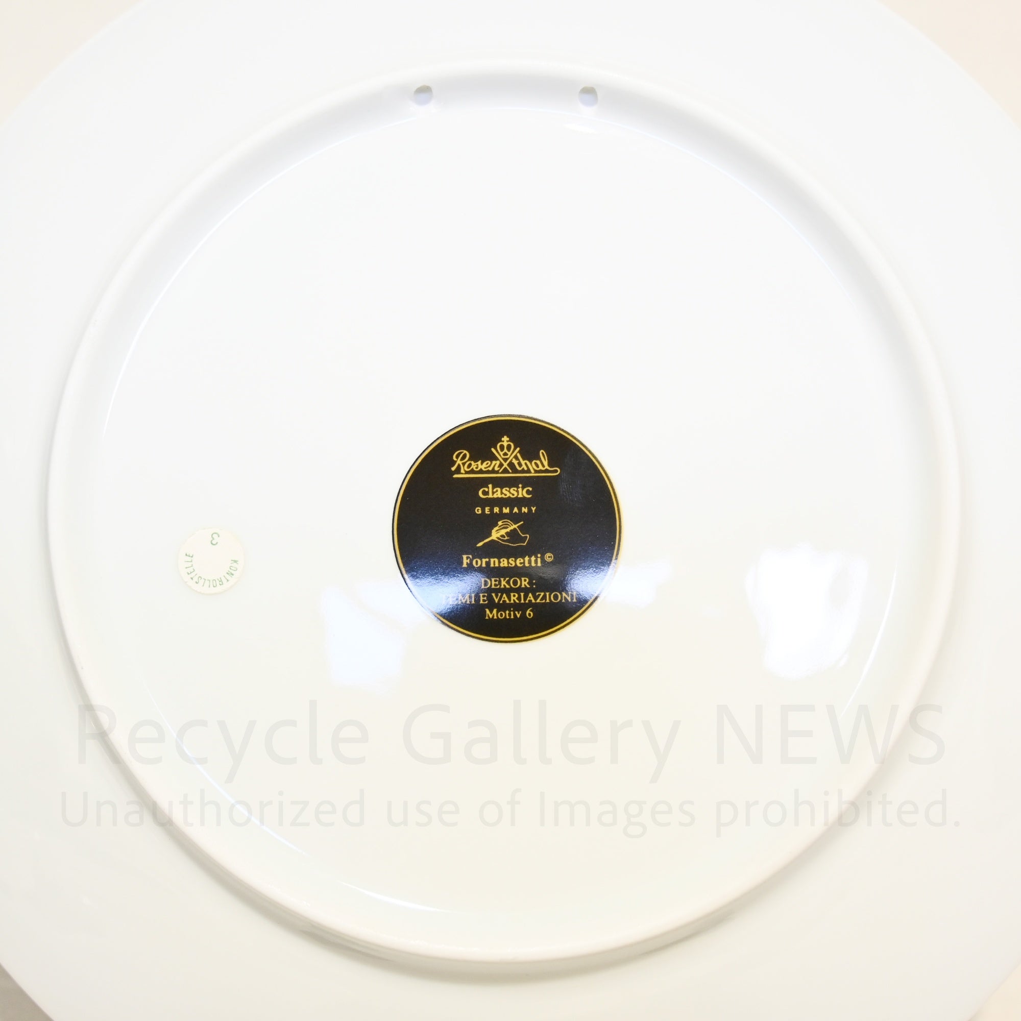 Rosenthal Fornasetti Wall plate Tema e Variazioni Germany Italy / ローゼンタール フォルナセッティ テーマとバリエーション 絵皿 飾り皿 ドイツ イタリア