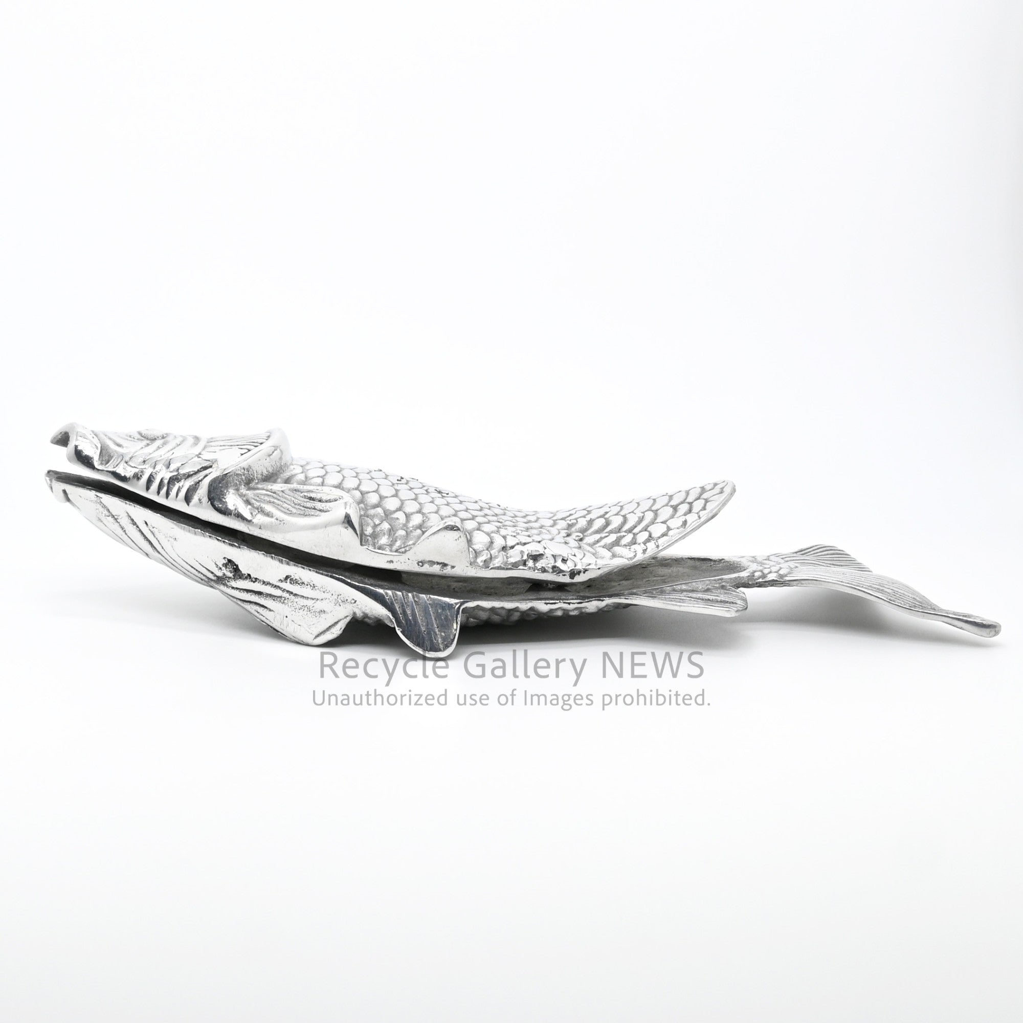 Vintage Carp Motif Napkin Holder Silver Plated / 鯉モチーフ ヴィンテージ ナプキンホルダー シルバー 銀メッキ