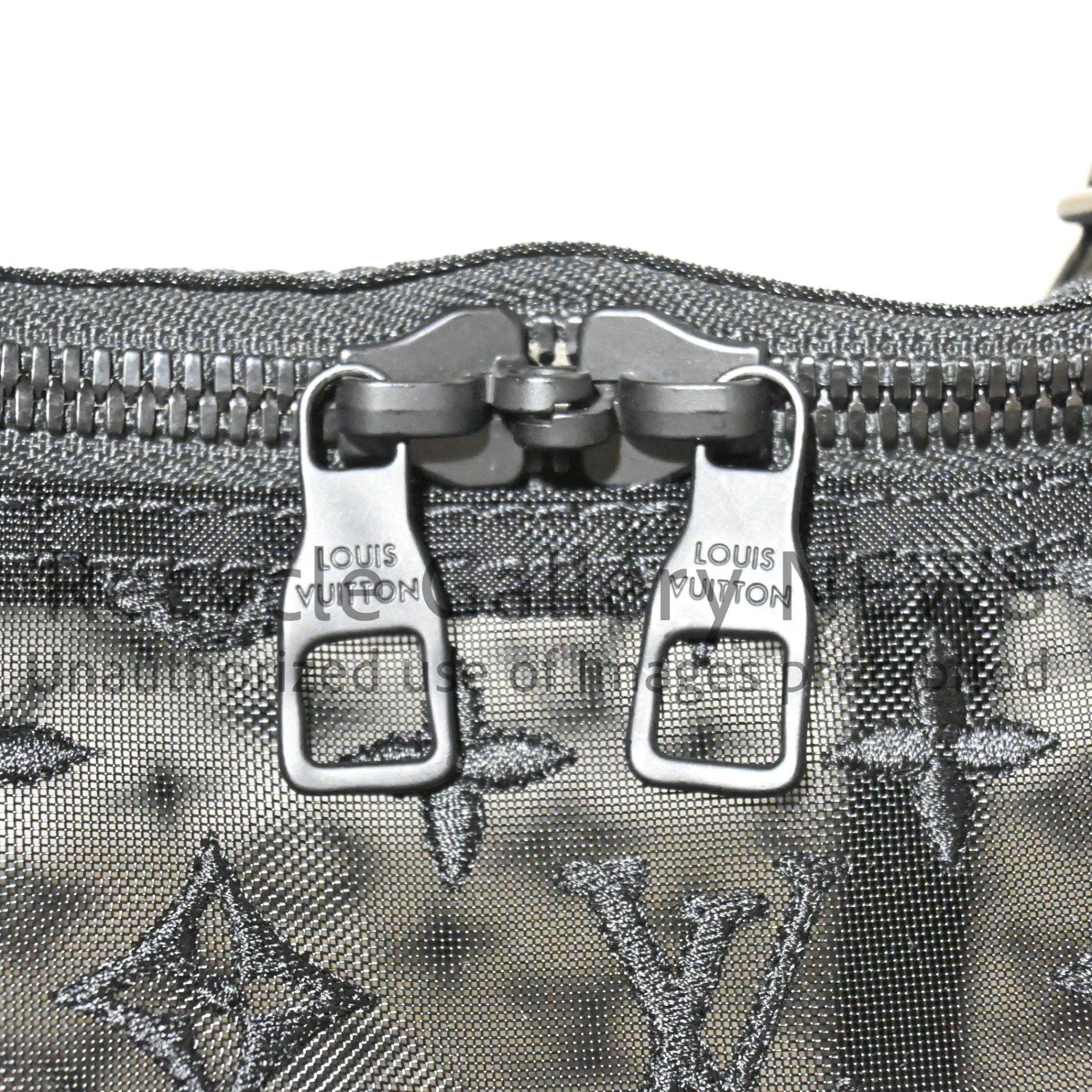 LOUIS VUITTON 2019 AW Virgil Abloh M53971 Monogram Mesh and Leather Boston Bag Keepall Bandouliere 50 / ルイ・ヴィトン ヴァージル・アブロー モノグラム メッシュ・レザー ボストンバッグ キーポル バンドリエール50