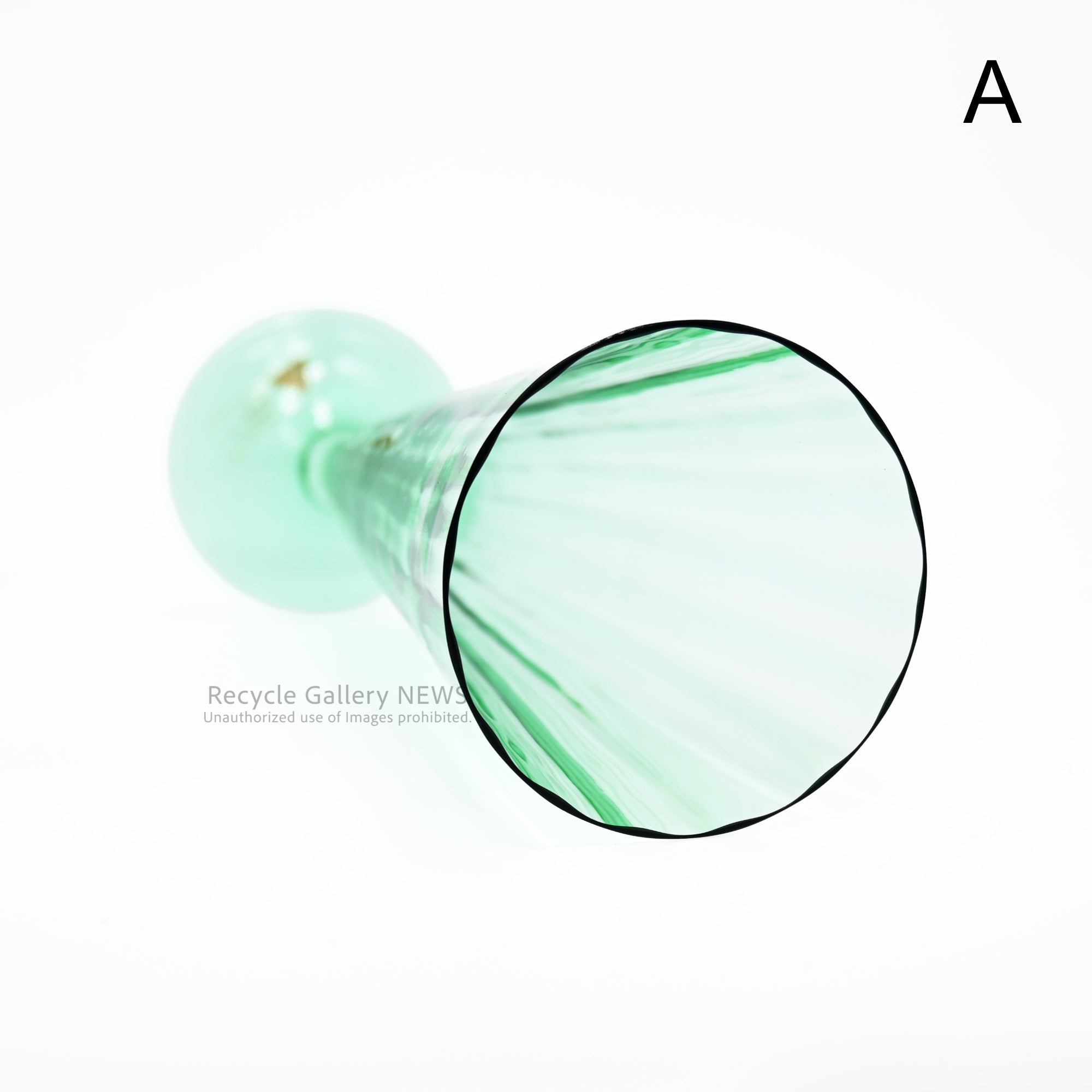Cenedese & Albarelli Murano glass Light green 2-Size Venetian glass Italian vintage / チェネデーゼ＆アルバレッリ ムラーノガラス 薄緑グラス ヴェネチアングラス イタリアンヴィンテージ