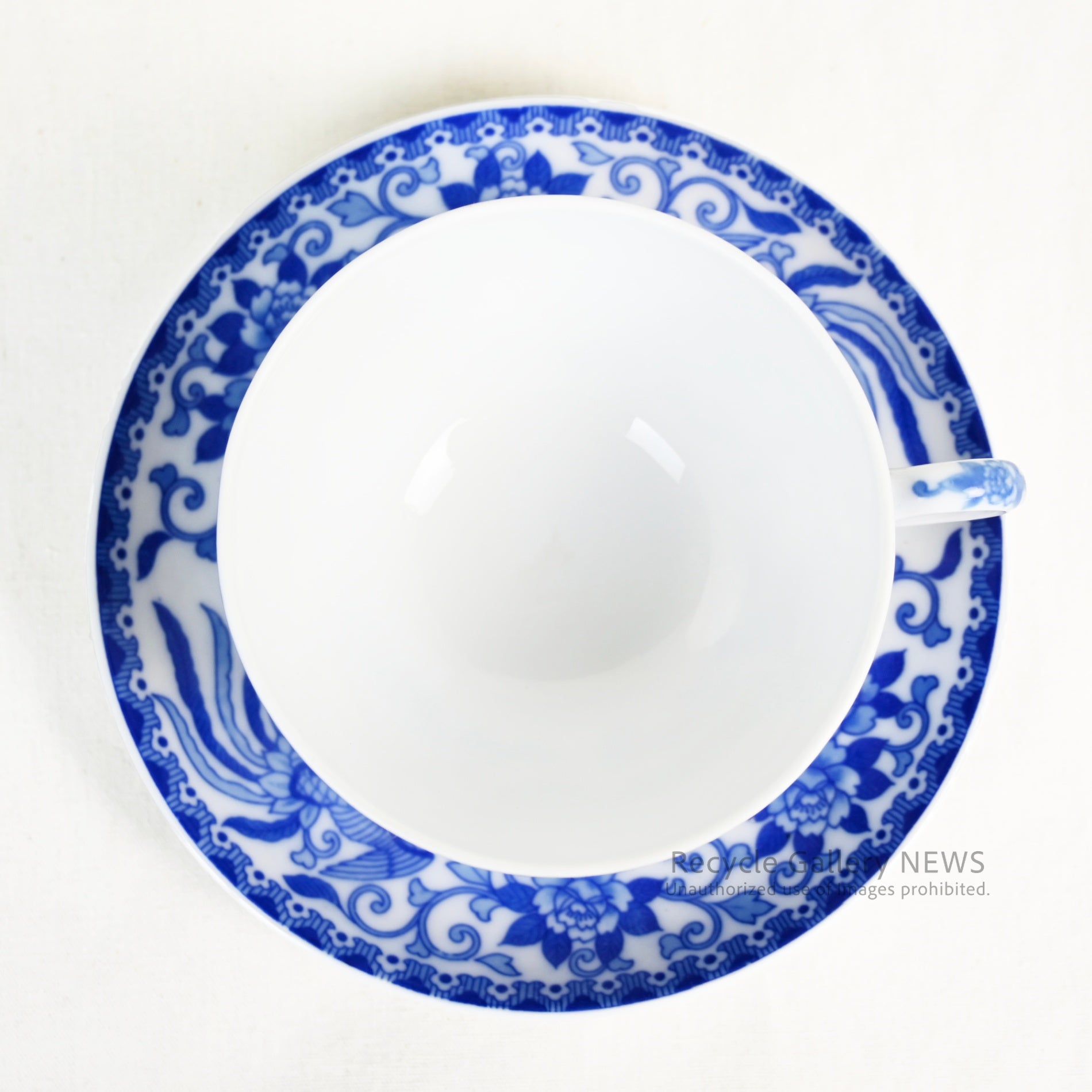 Old Noritake phoenix Cup＆Saucer Japan vintage / オールドノリタケ 染付鳳凰文 カップ＆ソーサー