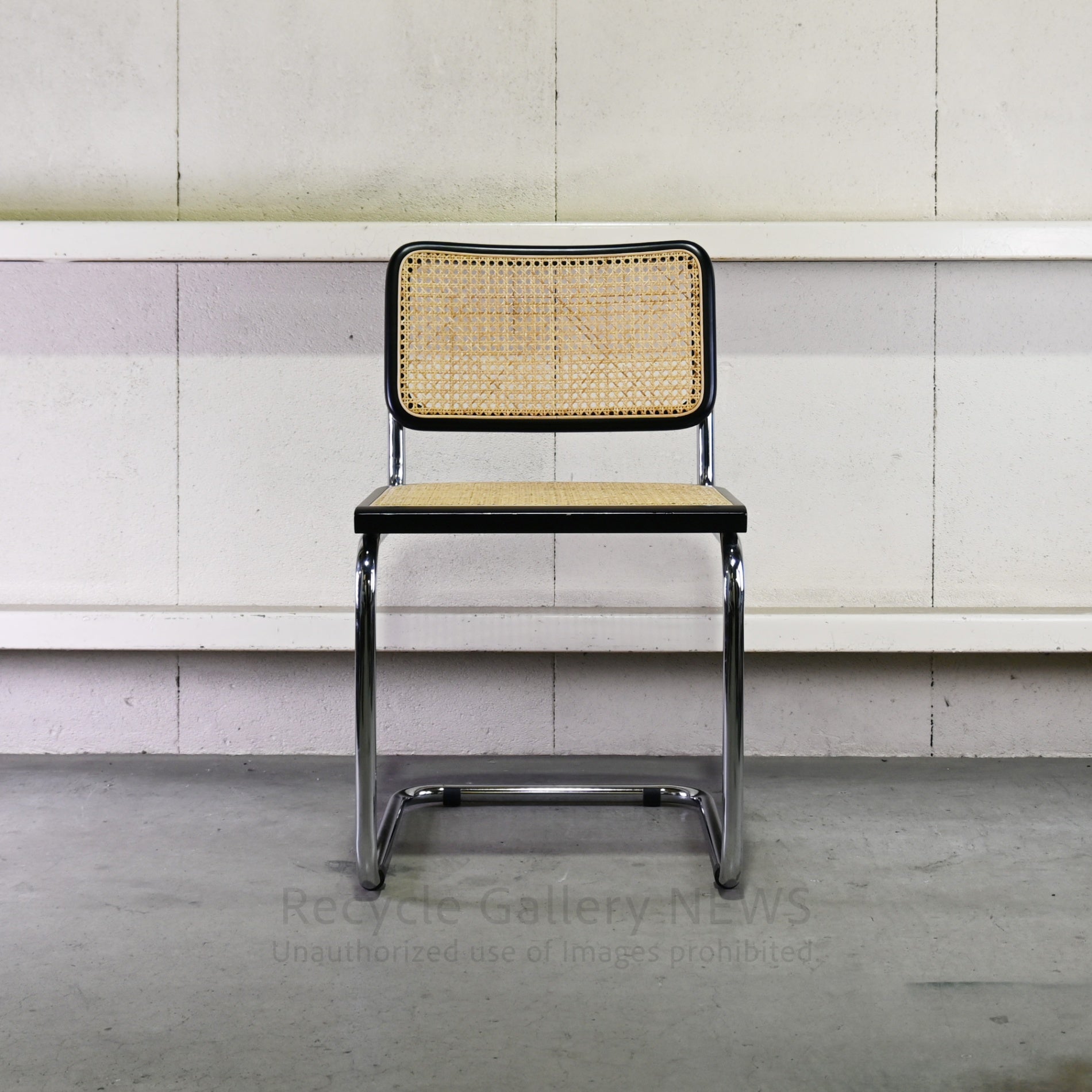 Cesca Armless Chair Black Marcel Breuer / チェスカ チェア アームレス ラタン 黒 マルセル・ブロイヤー