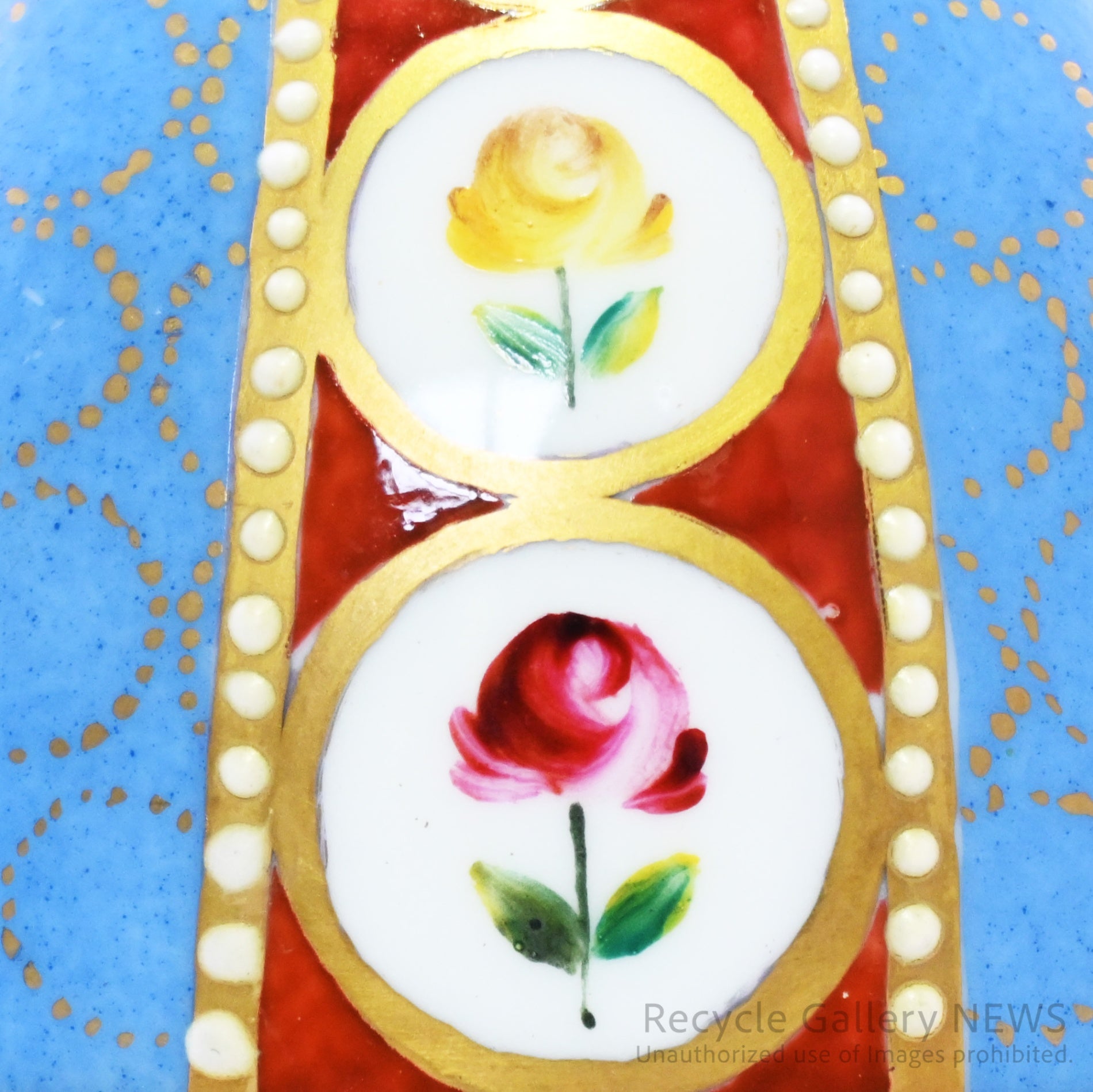 France Limoges Egg-shaped trinket box High-quality Porcelain Brass / フランス リモージュ 卵型小物入 高級陶磁器 真鍮