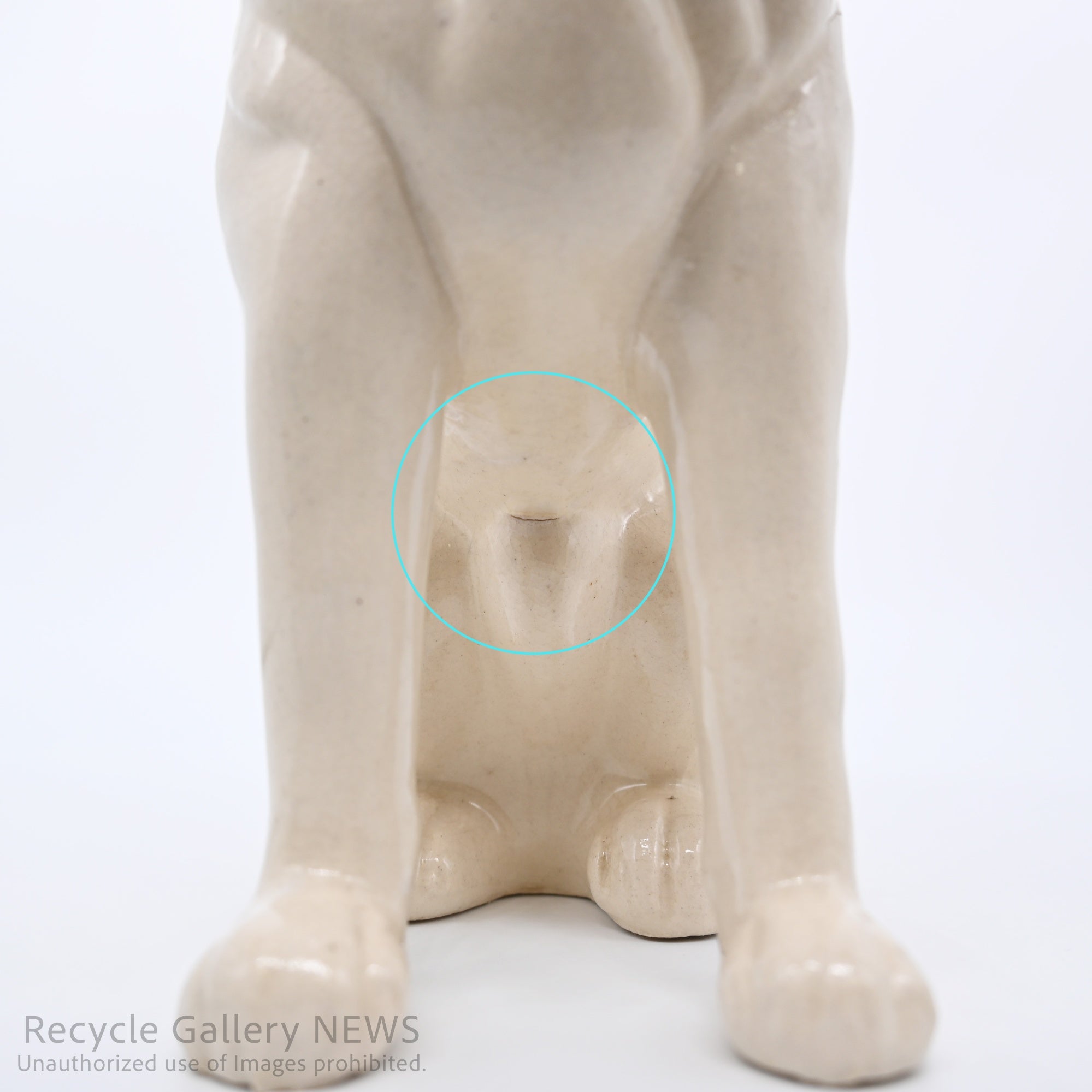 His Master's Voice "Nipper" Vintage Ceramic Dog Figurine Ornament Victor White /『主人の声』ビクター犬 ニッパー 陶器フィギュリン オブジェ 犬の置物 オーディオ レトロ 白