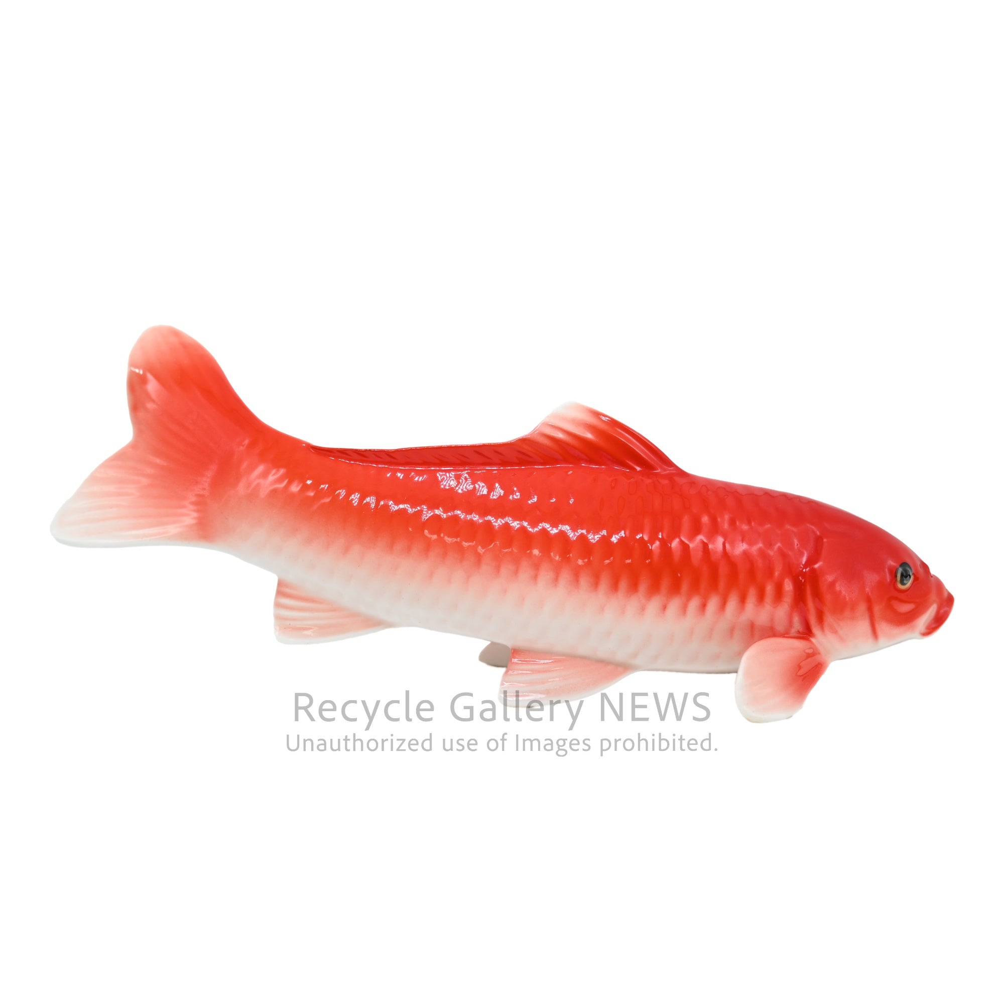 NIPPON TOKI KAISHA Old Noritake Carp Figurine Showa Retro Red Vintage / 日本陶器会社 オールドノリタケ 鯉 フィギュリン 昭和レトロ 赤 ヴィンテージ