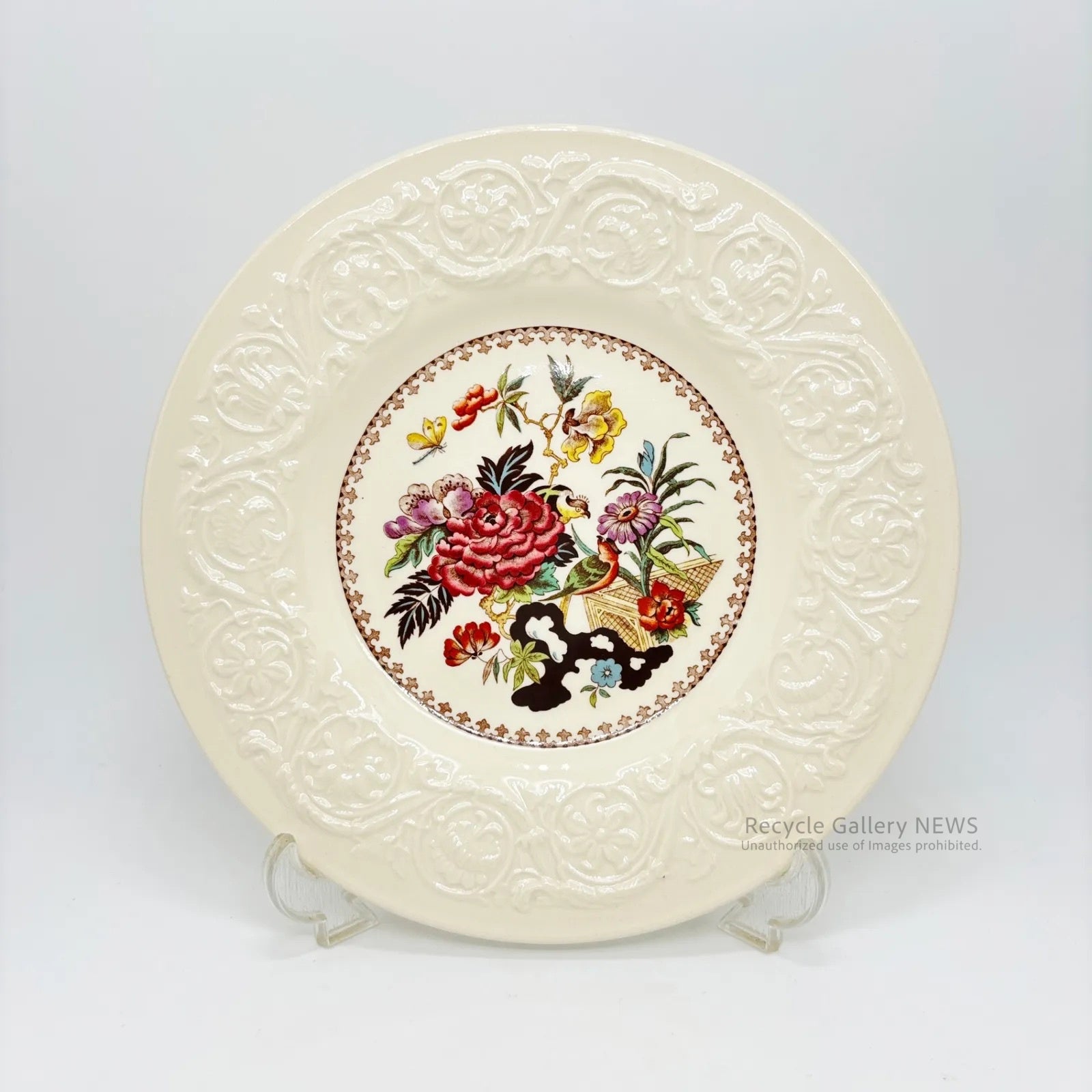 WEDGWOOD Vintage WELLESLEY "Bullfinch" C&S Plate trio / ウェッジウッド ウェルズリー ブルフィンチ カップ＆ソーサー＆プレート３点セット ヴィンテージ