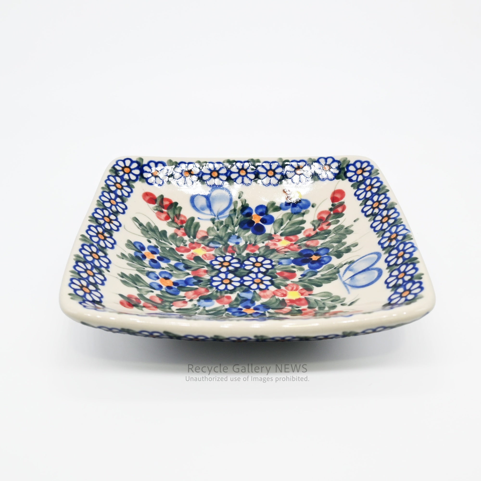VENA Polish Floral Square Bowl Eastern European Tableware / ヴェナ ポーランド 花柄 スクエアボウル  東欧 テーブルウェア