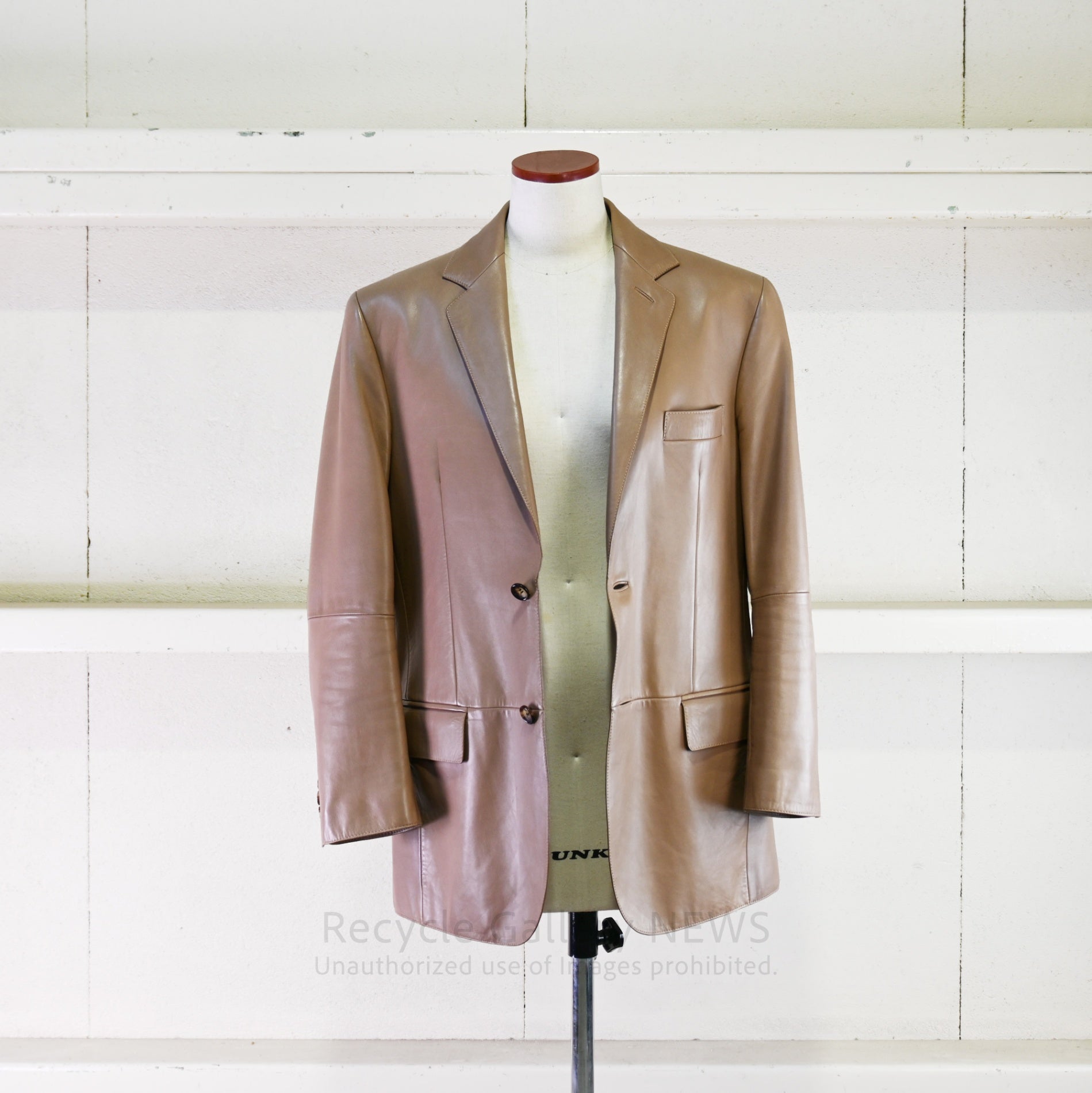 LOEWE Men's Lamb Beige Leather Jacket 2010 Stuart Vevers / ロエベ メンズ ラム レザージャケット ベージュ スチュアート・ヴィヴァース