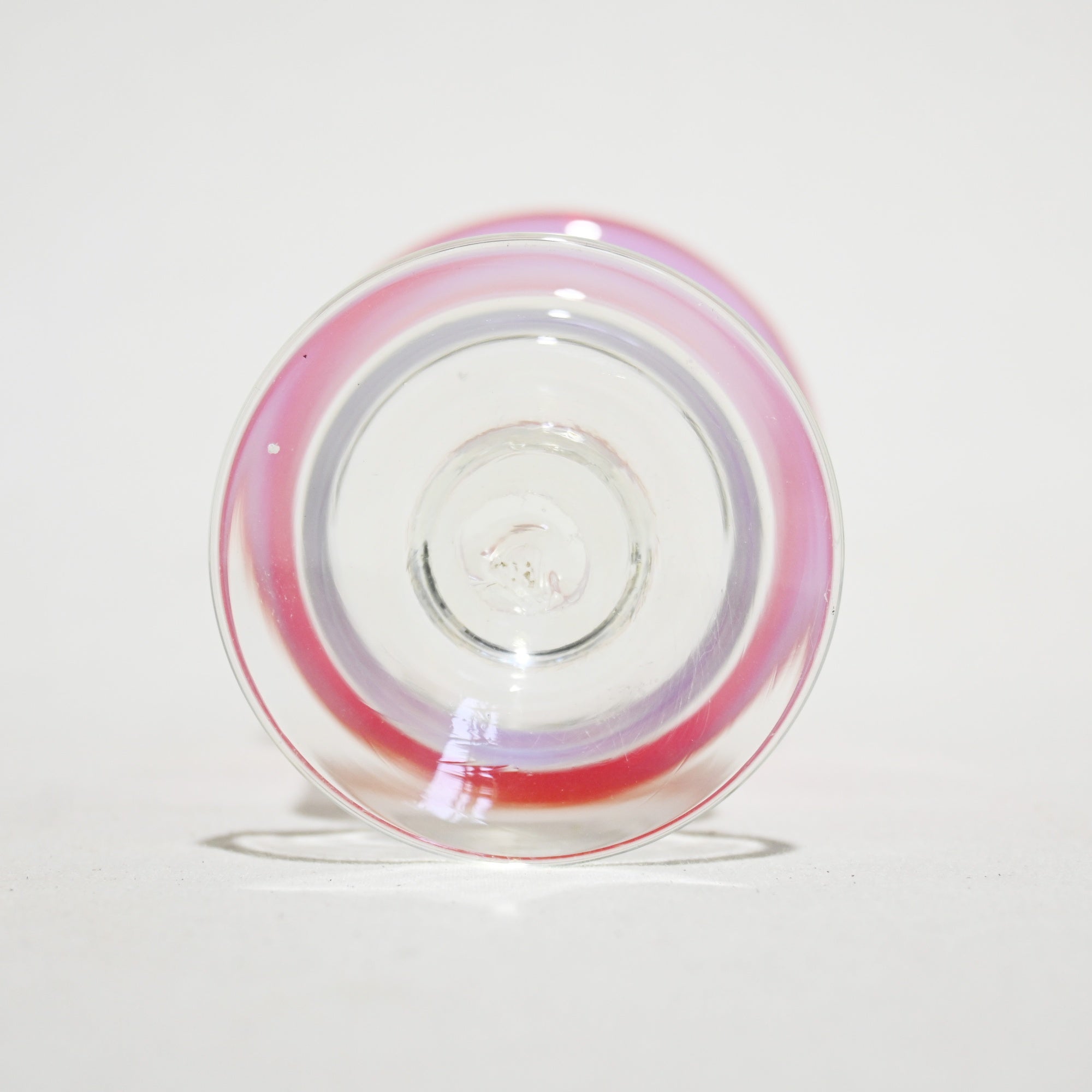 Vintage Japanese Blown Glass Vermilion Milky White Transparent Ice Cup Parfait Glass / ヴィンテージ 和ガラス 吹きガラス 朱色 乳白色 透明 氷コップ パフェグラス