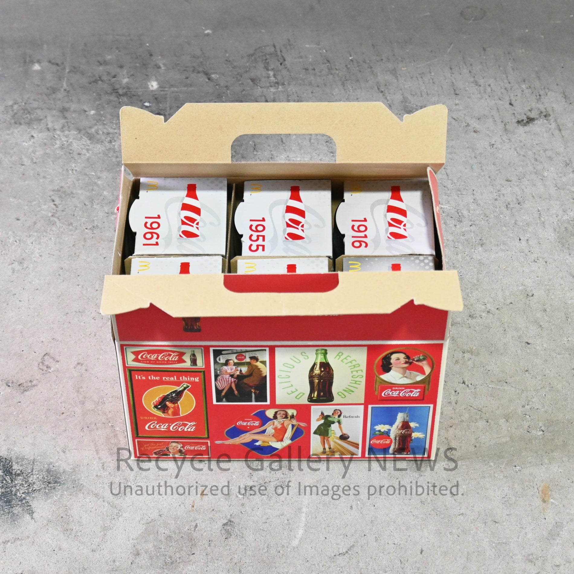 McDonald's 100th Anniversary Coca-Cola Glass Collection 2015 American Retro / マクドナルド100周年記念 コカ・コーラ グラスコレクション 2015 アメリカンレトロ