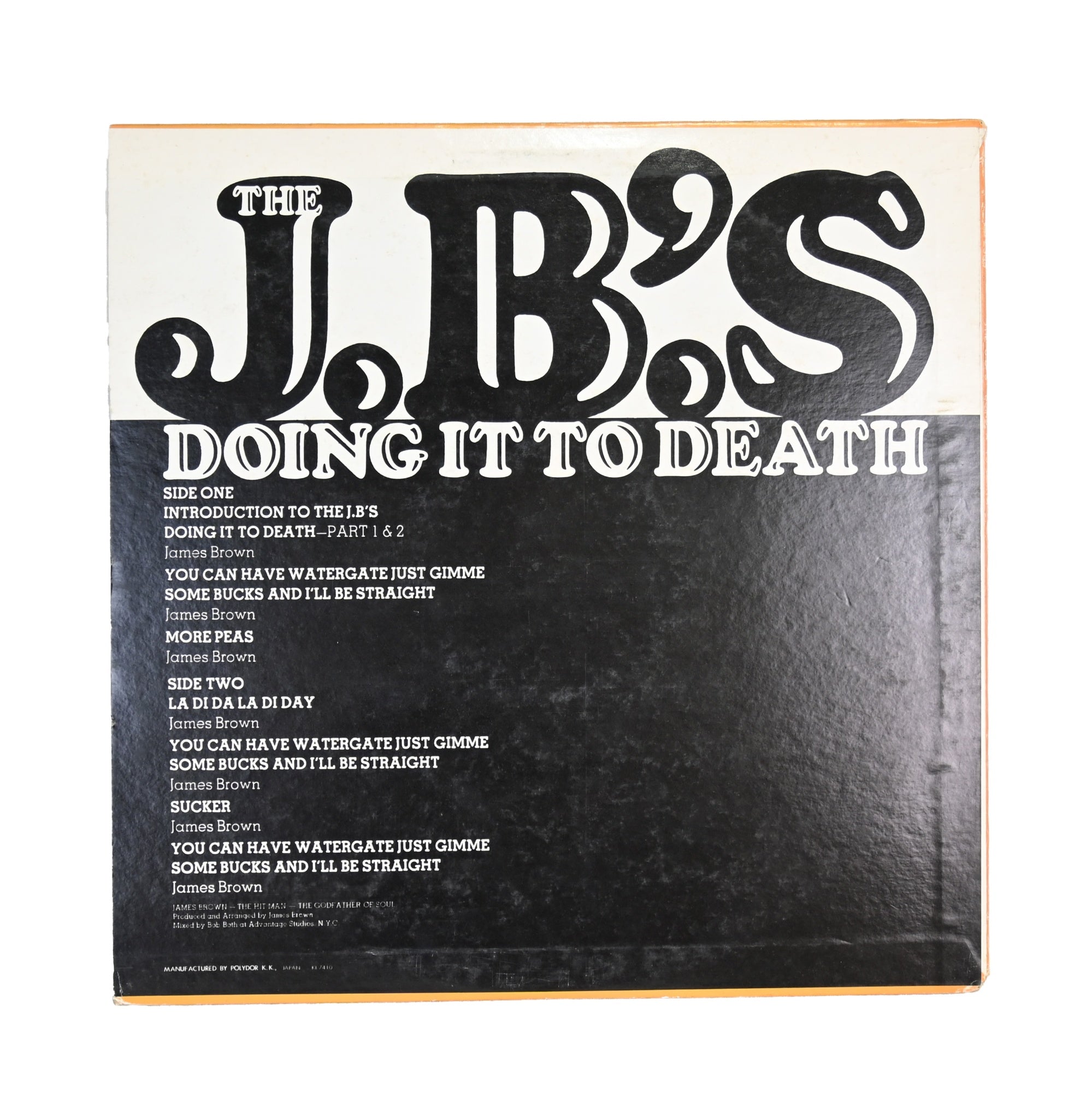 The J.B.'s Doing it to Death LP MP2395 / ザ・J.B.'s レコード 洋楽