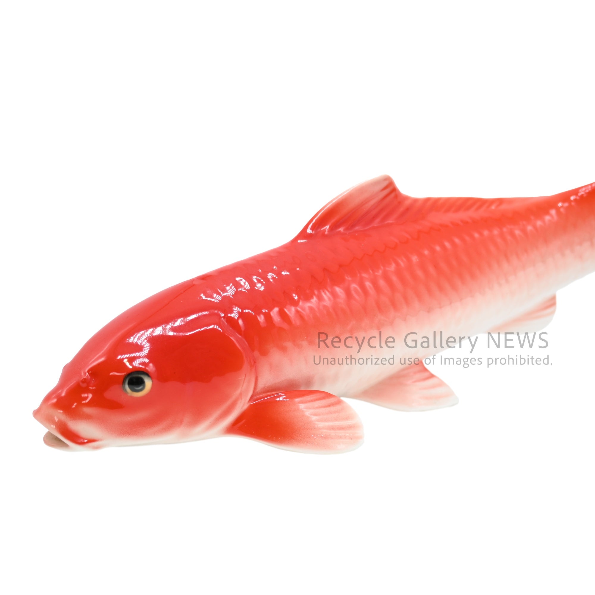 NIPPON TOKI KAISHA Old Noritake Carp Figurine Showa Retro Red Vintage / 日本陶器会社 オールドノリタケ 鯉 フィギュリン 昭和レトロ 赤 ヴィンテージ