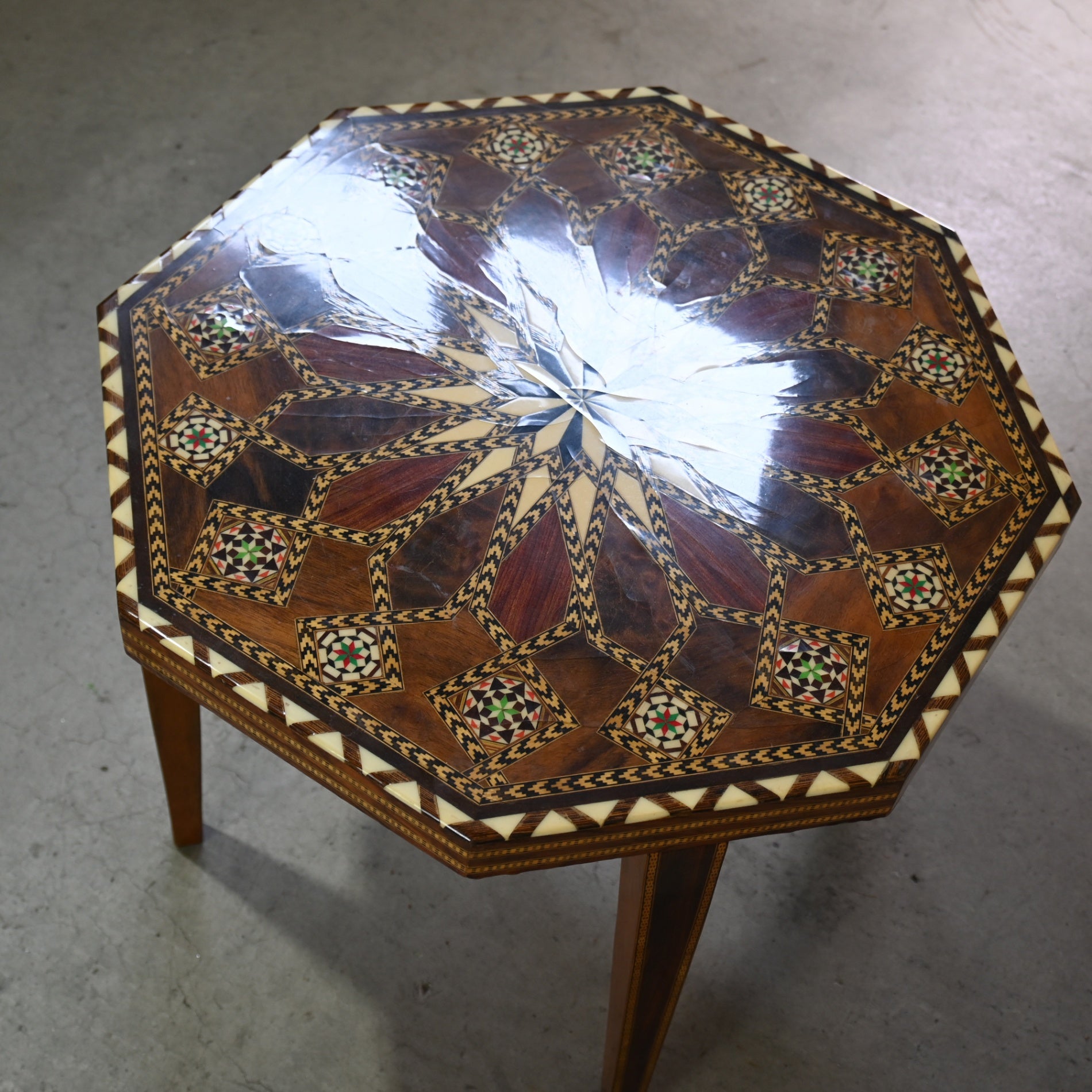 Taracea Furniture Spain Granada Traditional Craft Marquetry Table Vintage / スペイン グラナダ 伝統工芸 タラセア 寄木細工 テーブル ヴィンテージ