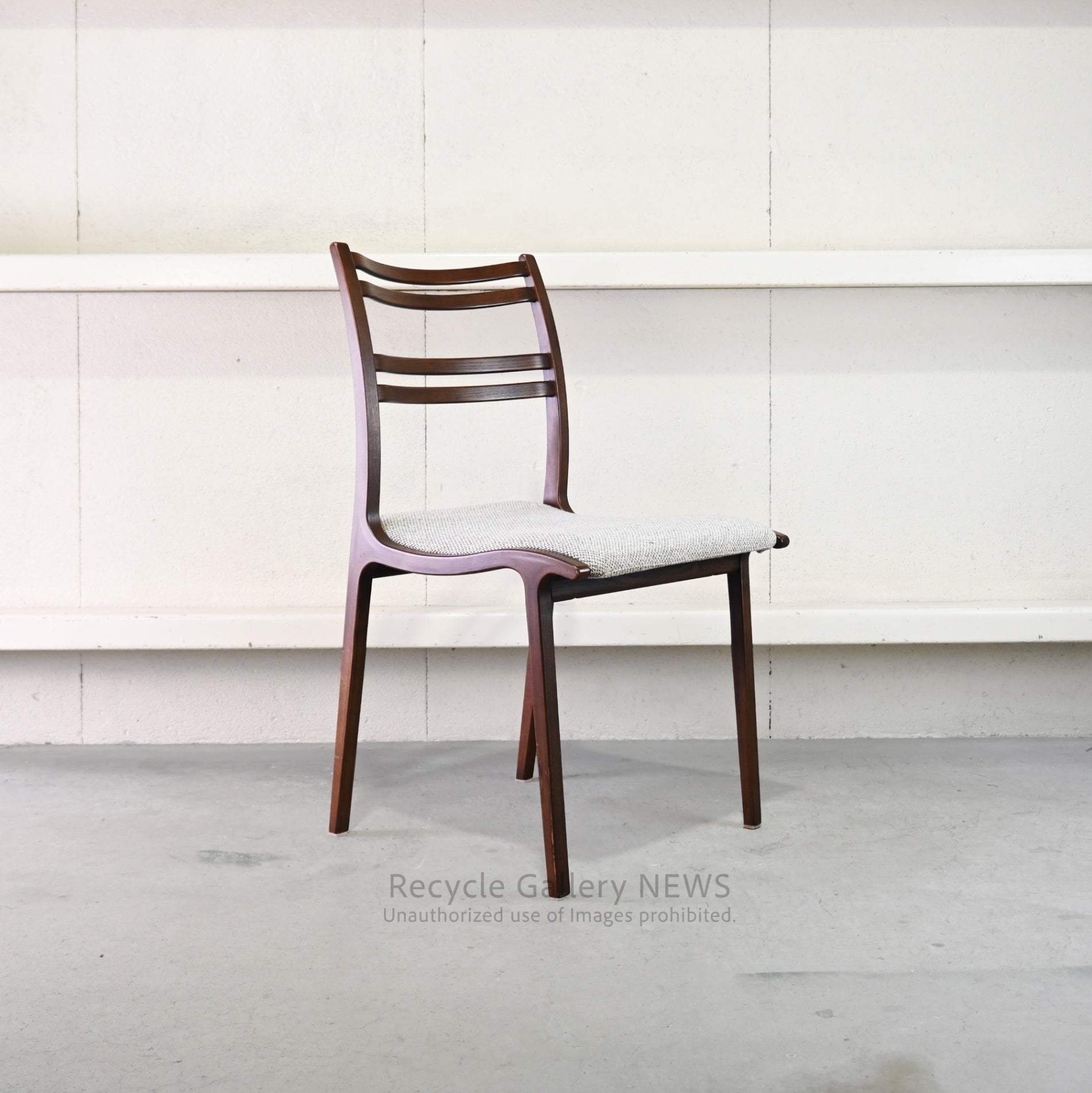 Fuji Furniture Wooden Armless Chair "Calm" Japan Scandinavian Style / 冨士ファニチア アームレスチェア カーム 日本 北欧 木製
