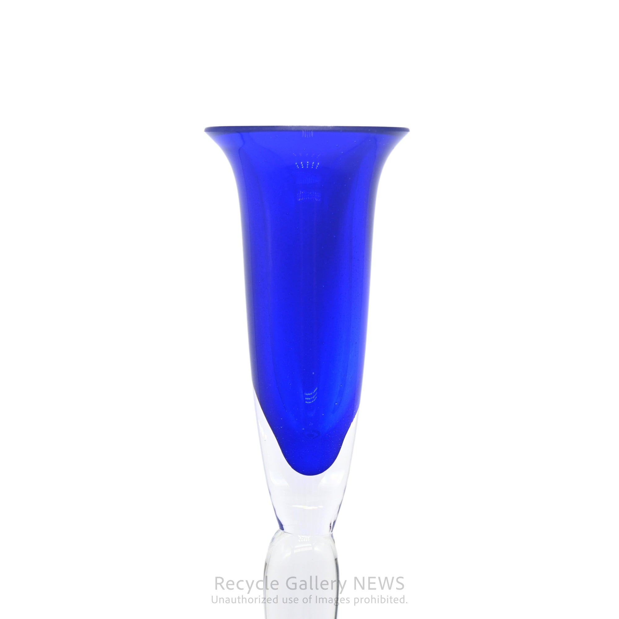 Rosenthal Cobalt Blue Glass Candle Holder Modern Interior / ローゼンタール ガラス キャンドルスタンド 青 ディスプレイ モダンインテリア