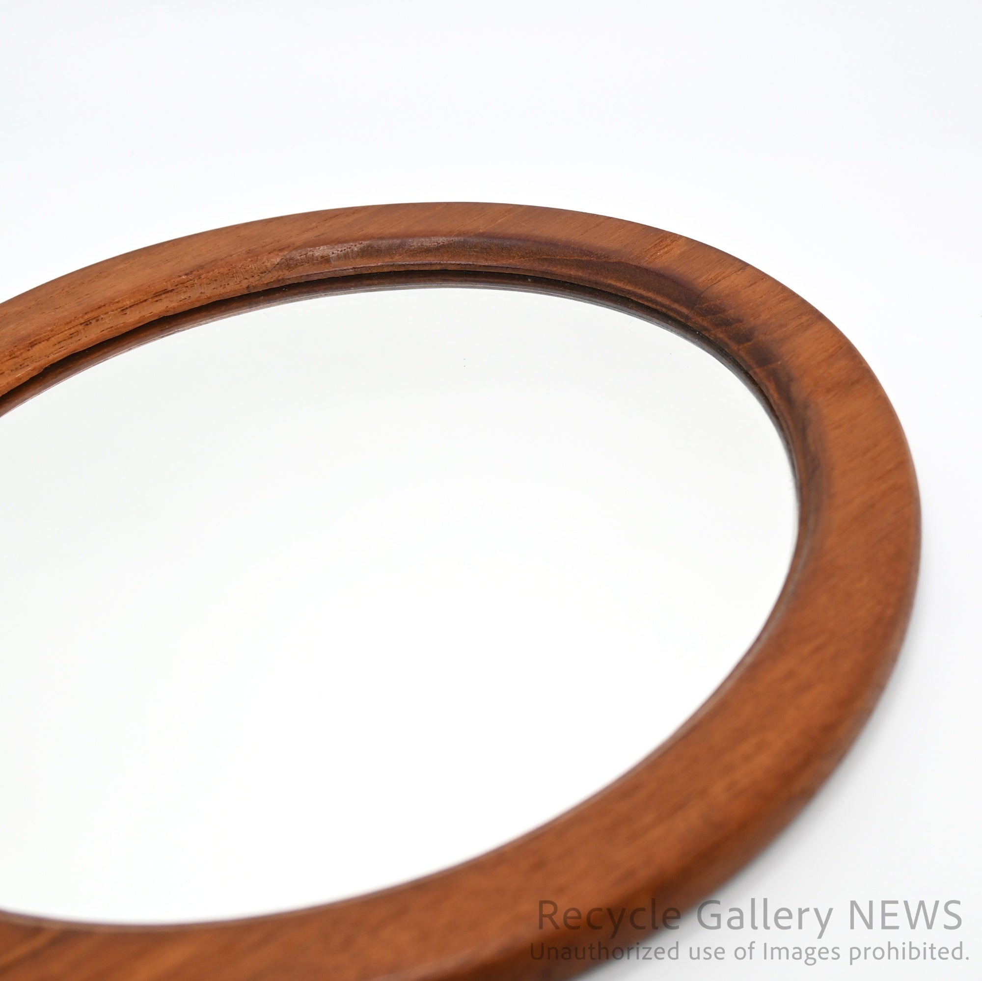 Vintage-like Teakwood Mirror & Stand Brown / チークウッド ミラー&スタンド ブラウン ヴィンテージライク 卓上ミラー