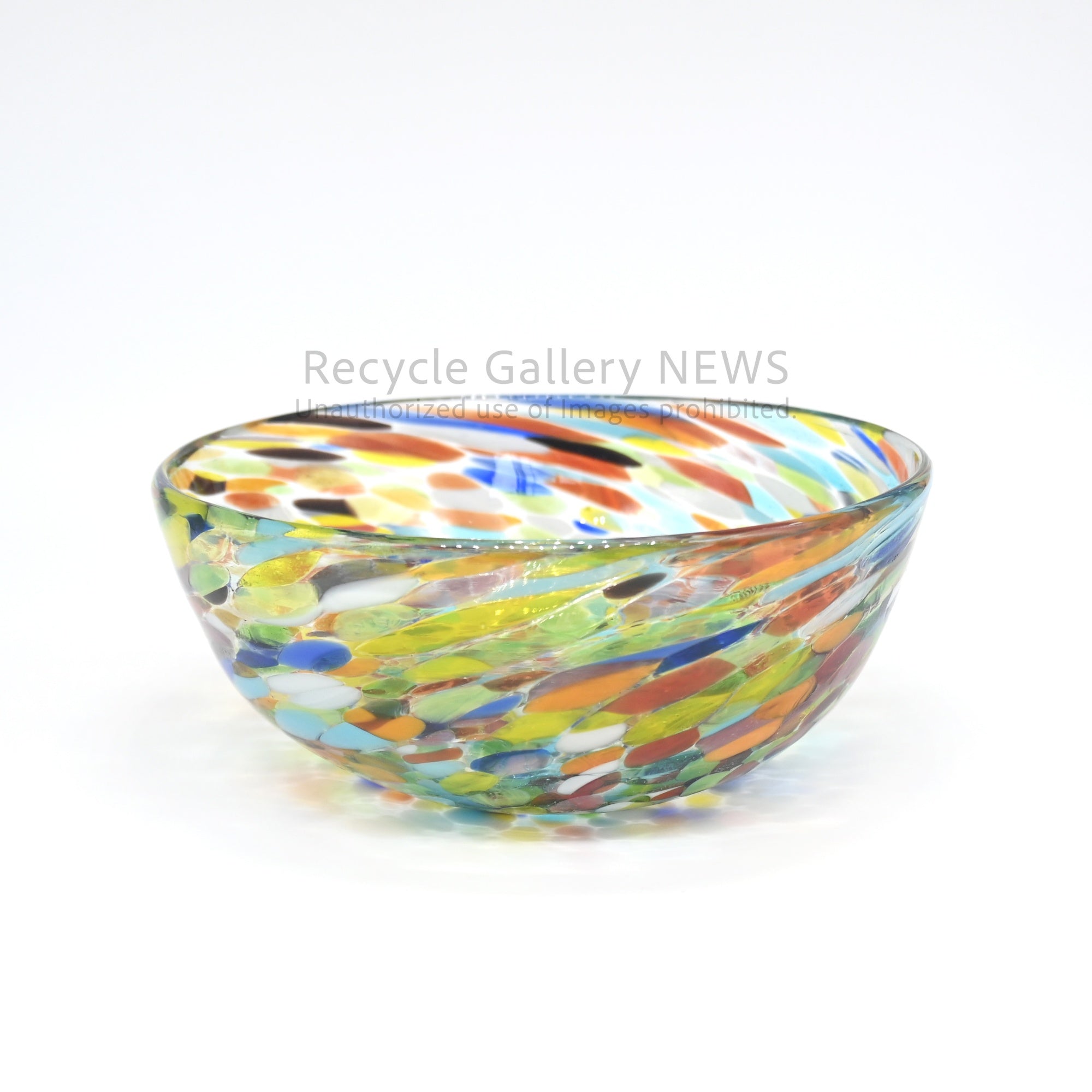 Colorful Fusion Confetti Glass Art Bowl Mexican Style / コンフェッティ アートガラス フュージョンガラス ボウル 小鉢 マルチカラー メキシカンガラス