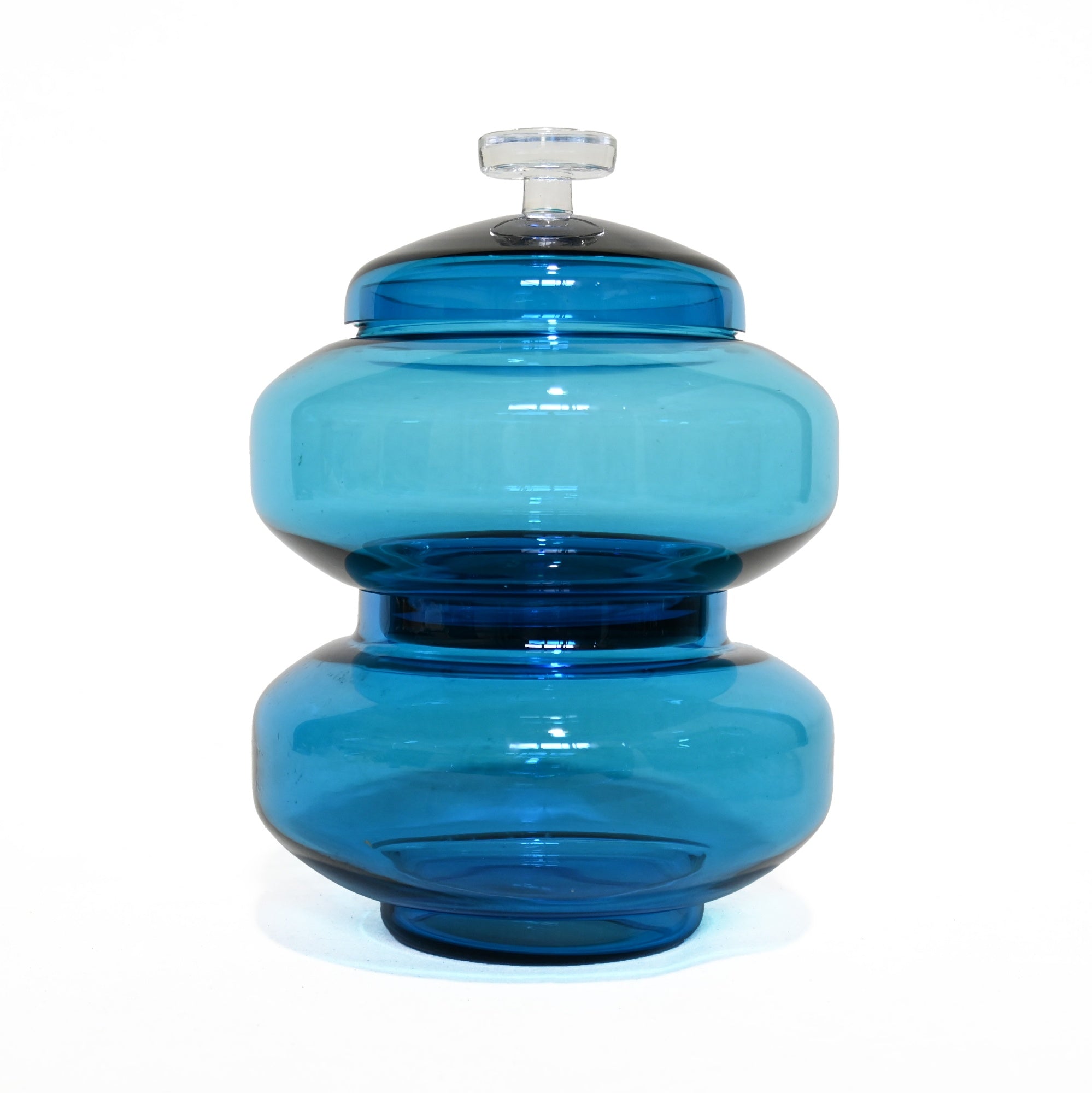 Stacking Glass Bowl with Lid Vintage Accessory case / 2段スタッキング ふた付きガラスボウル ヴィンテージ ケース 小物入れ