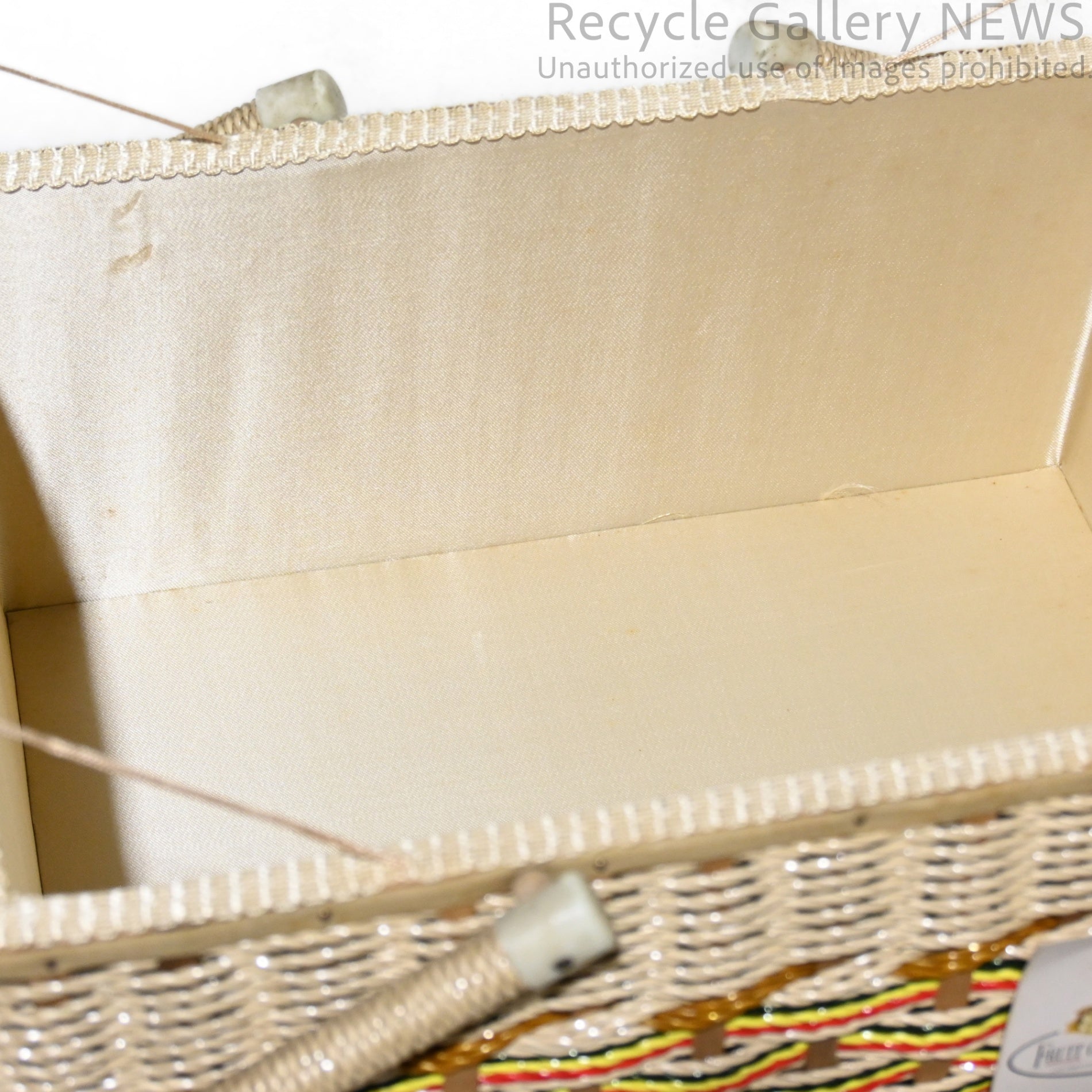 FRUIT OF THE ROOM Sewing Basket Box Retro Embroidery Vintage Unused / フルーツ・オブ・ザ・ルーム 裁縫箱 ソーイングバスケット レトロ 刺繍 ヴィンテージ 未使用 新古品