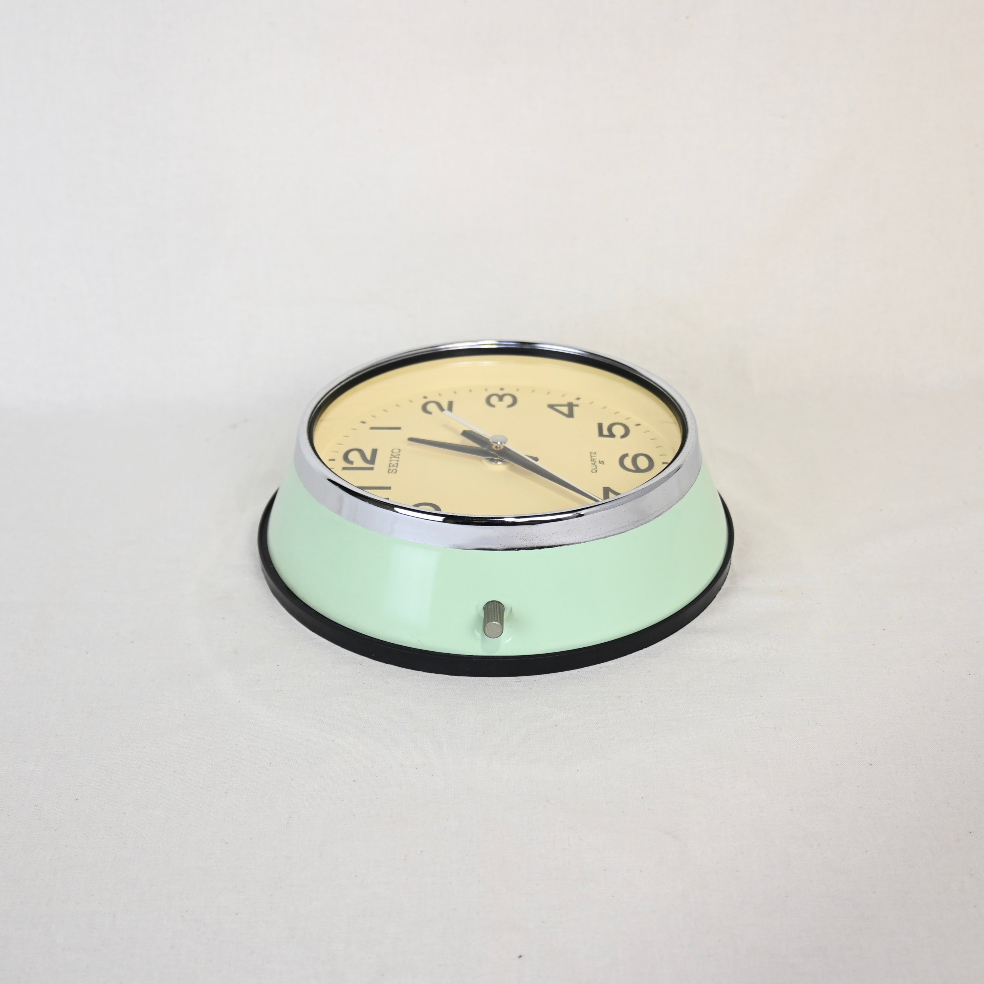 SEIKO Wall clock Bus clock KS474M Light green Retro modern / セイコー 掛け時計 バス時計 ライトグリーン レトロモダン