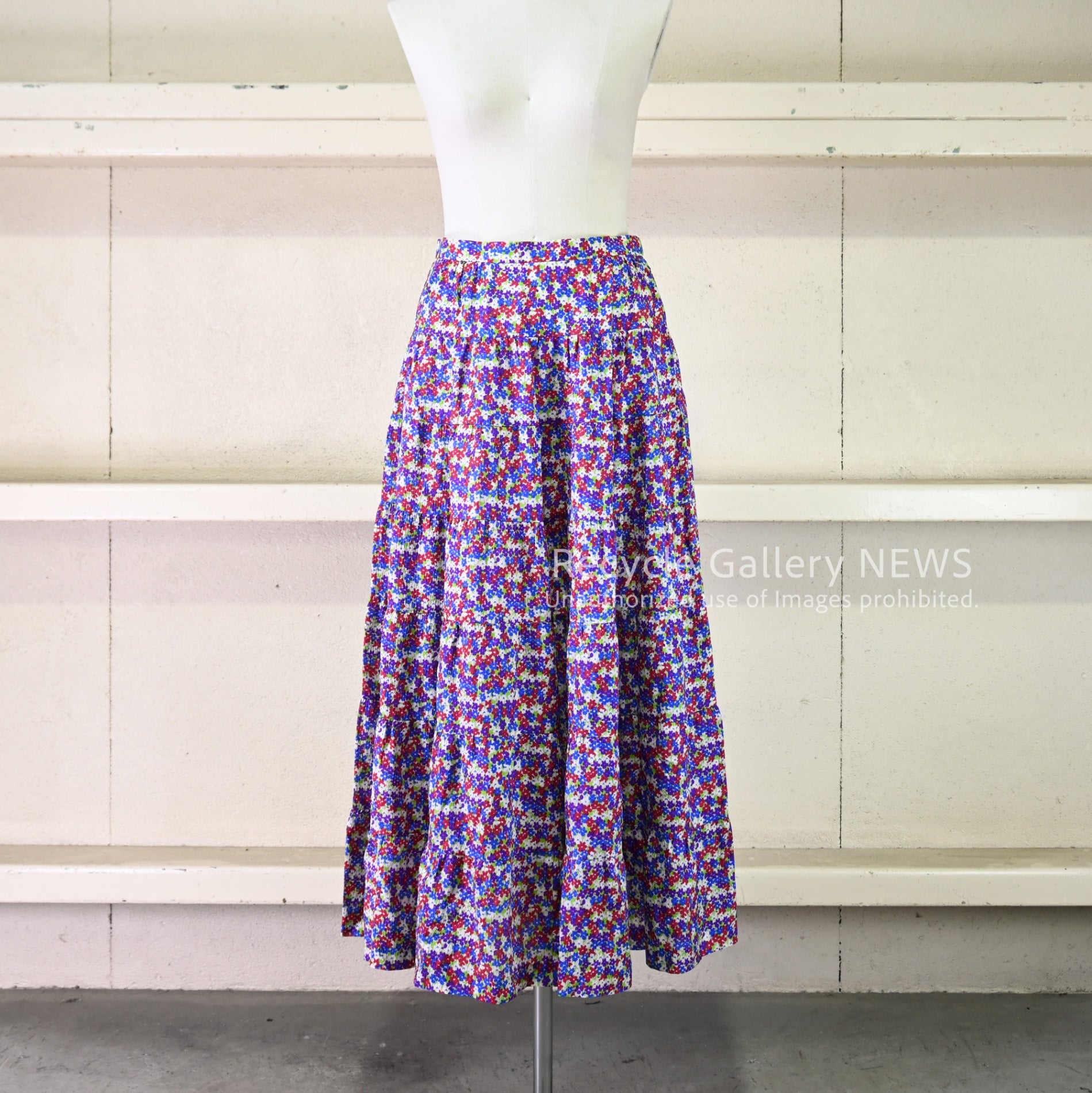 1970-80s Vintage YVES SAINT LAURENT Floral print 3-piece suit & scarf 4-piece set / ヴィンテージ イブ・サン・ローラン 花柄プリント 3ピース&ストール 4点組