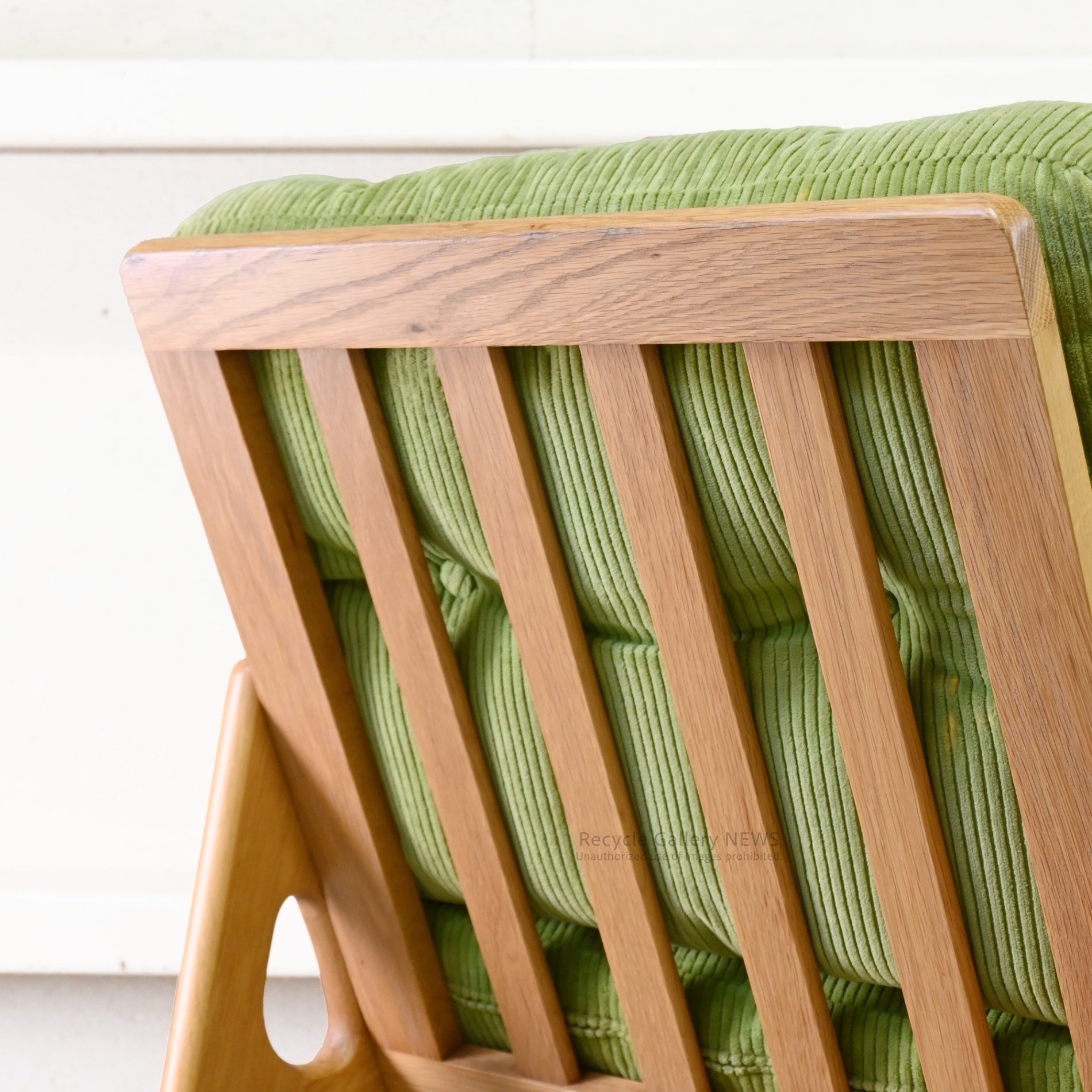 Maruni60 Frame Chair in Green Fabric Japanese Mid Century Modern / マルニ60 フレームチェア グリーンファブリック 日本 ミッドセンチュリー  ジャパニーズモダン