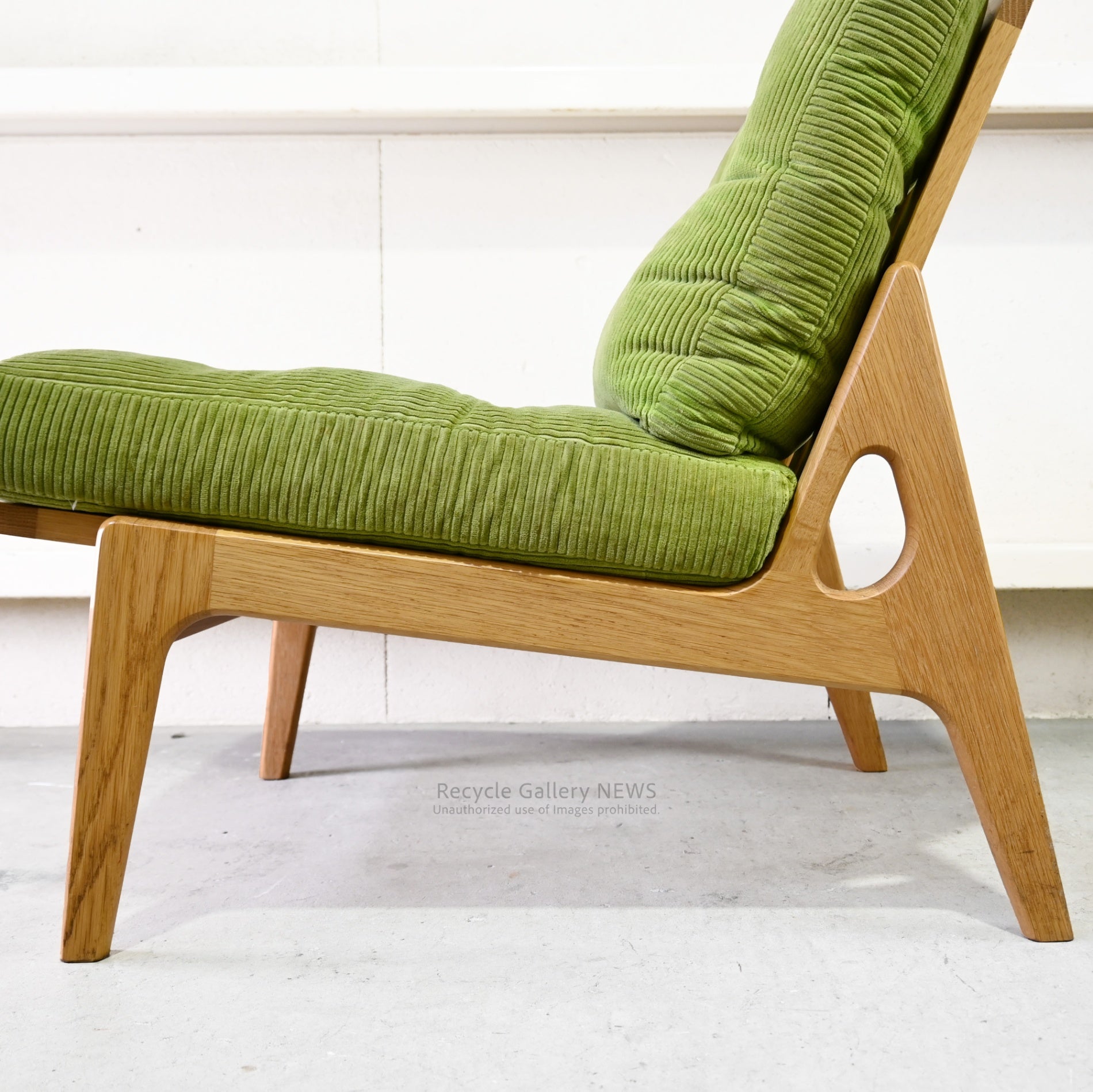 Maruni60 Frame Chair in Green Fabric Japanese Mid Century Modern / マルニ60 フレームチェア グリーンファブリック 日本 ミッドセンチュリー  ジャパニーズモダン