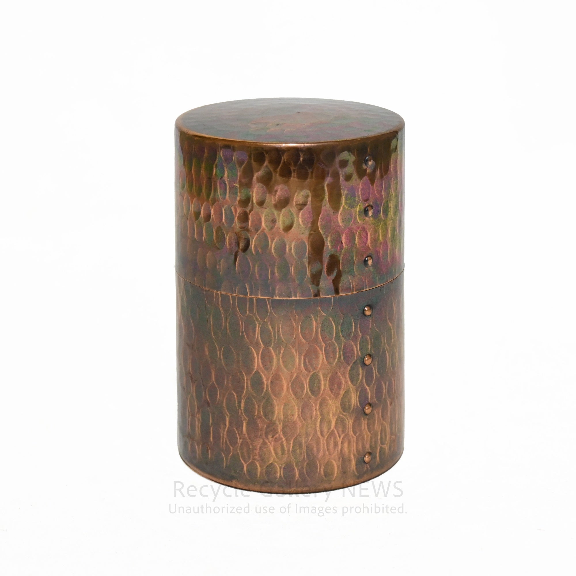 Eijundo Hammered Copper Tea Caddy Japan Vintage / 英純堂 鎚起銅器 銅製 茶筒 日本製