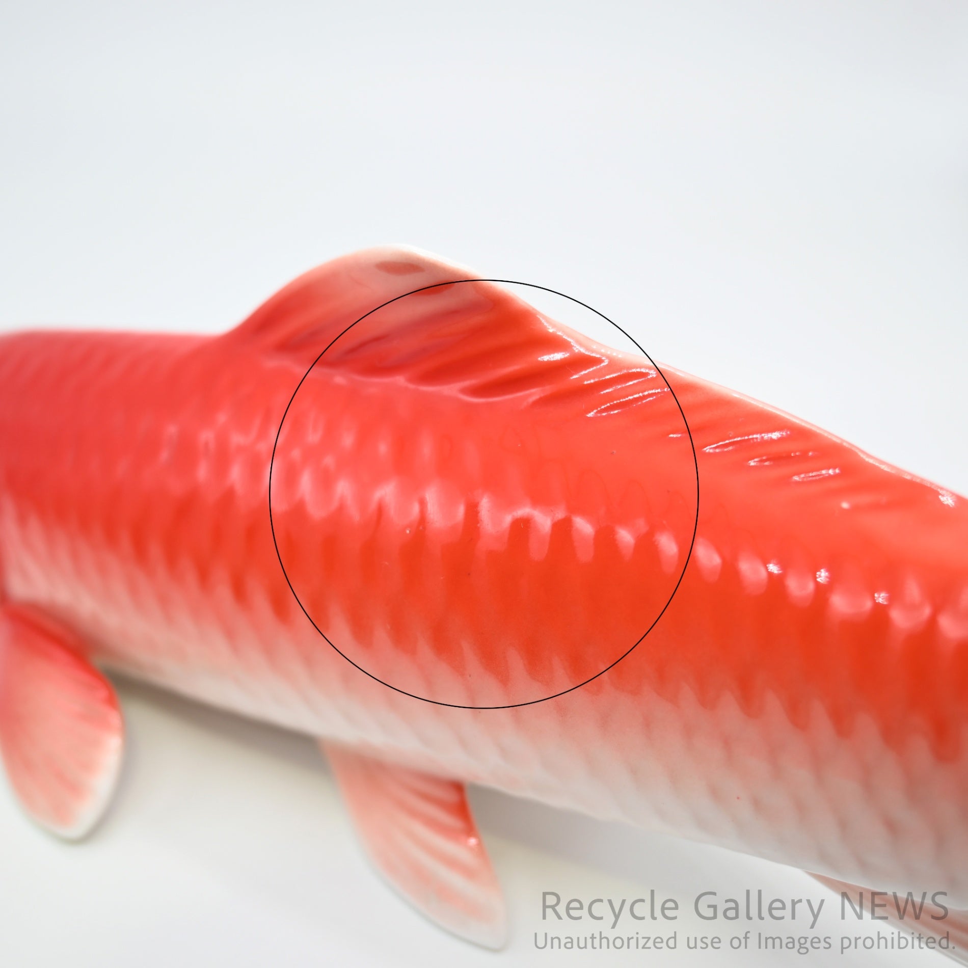 NIPPON TOKI KAISHA Old Noritake Carp Figurine Showa Retro Red Vintage / 日本陶器会社 オールドノリタケ 鯉 フィギュリン 昭和レトロ 赤 ヴィンテージ