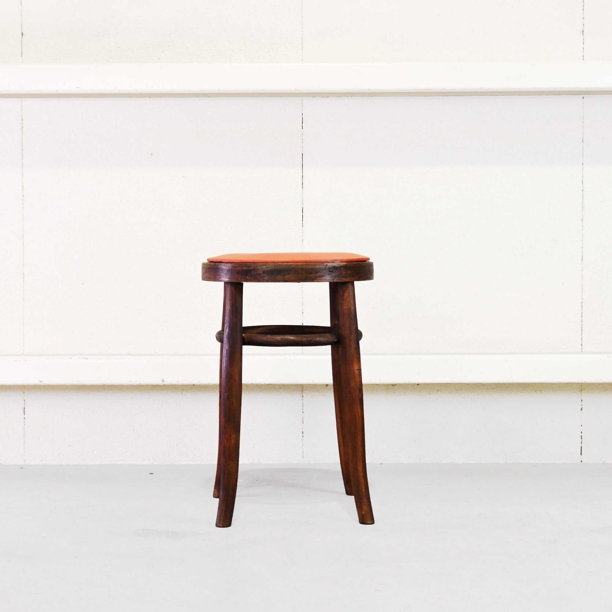 Vintage stool chair Orange and Brown Retro Furniture / ヴィンテージ スツール 椅子 オレンジ ブラウン レトロ家具
