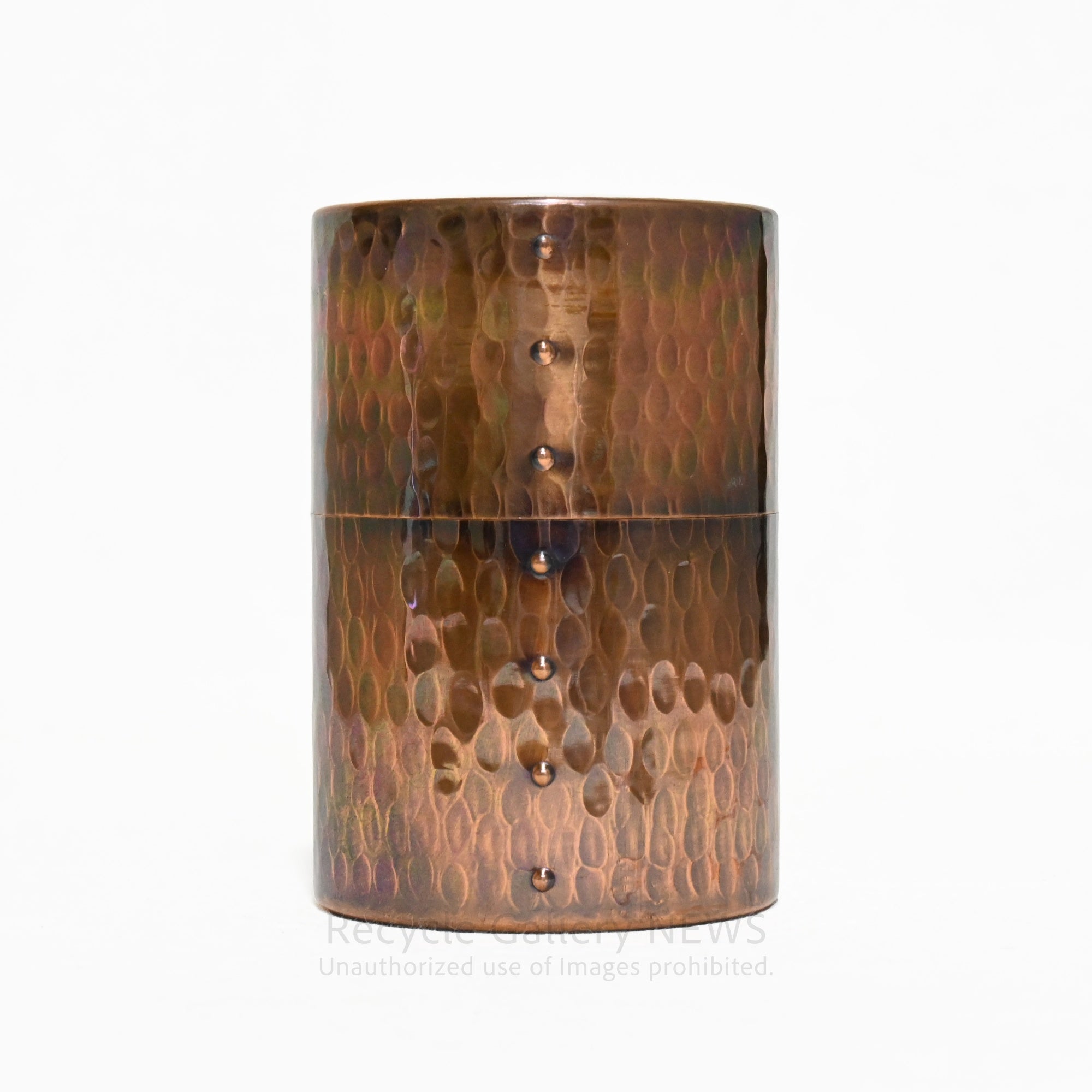 Eijundo Hammered Copper Tea Caddy Japan Vintage / 英純堂 鎚起銅器 銅製 茶筒 日本製