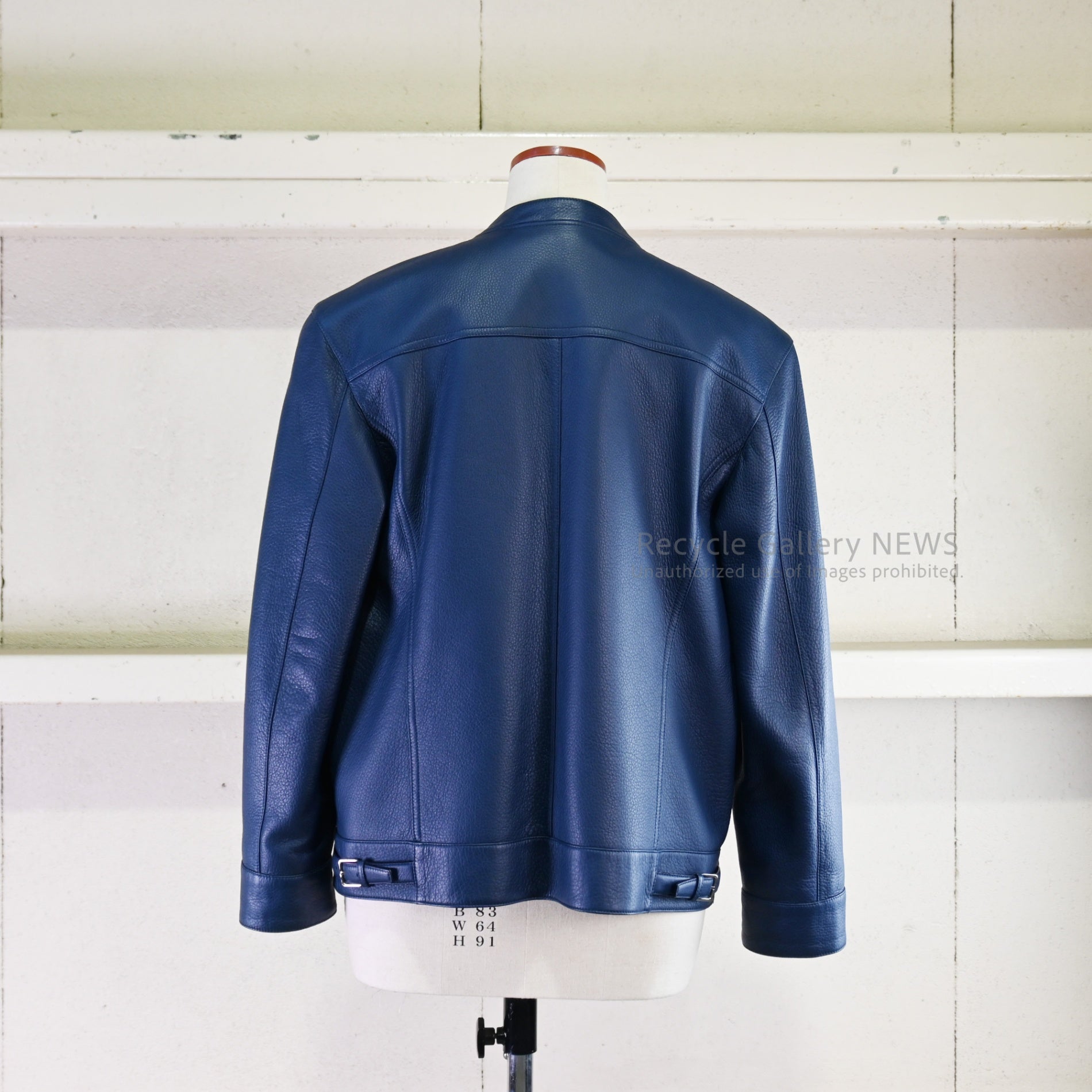 LOEWE Men's Deerskin Leather Jacket 2012 Prussian Blue Stuart Vevers / ロエベ メンズ 鹿革 レザー ジャケット 2012 プルシアンブルー 青 紺色 スチュアート•ヴィヴァース