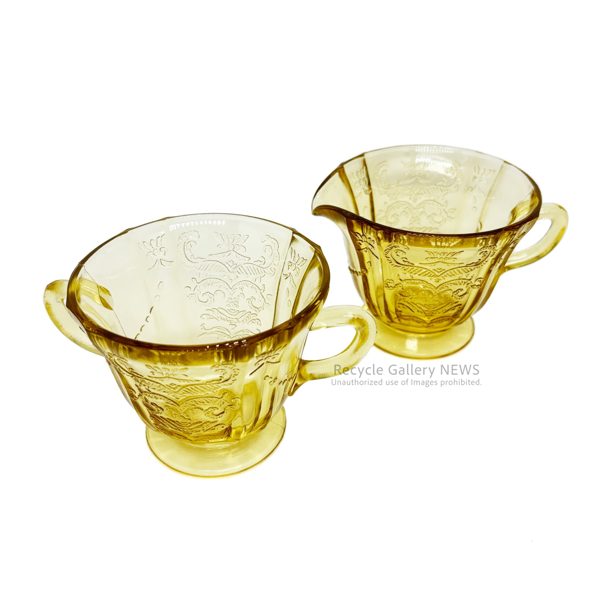 Federal Glass "Madrid" Creamer U.S.A Vintage / フェデラル・グラス マドリッド クリーマー 1930年代