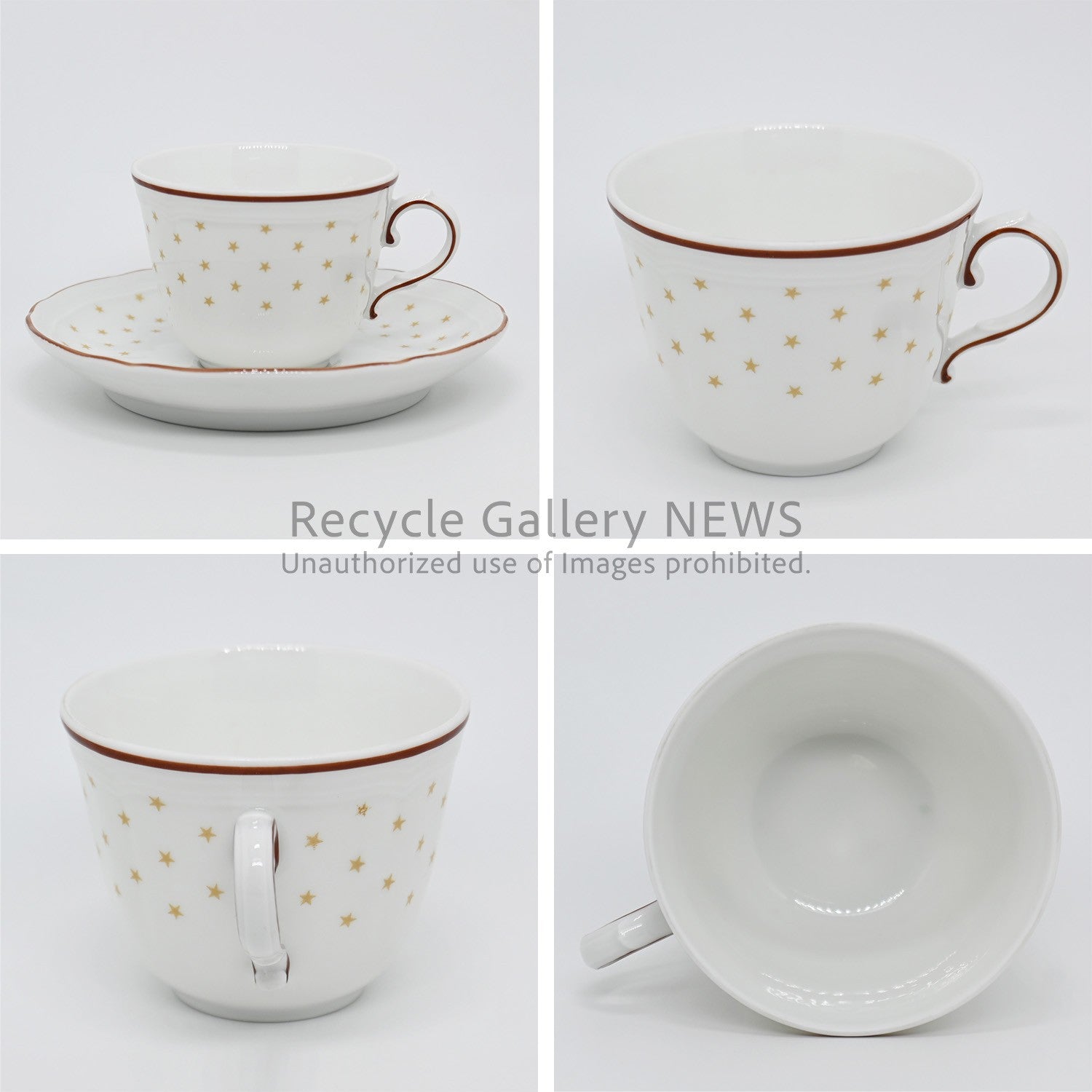 Richard Ginori Demitasse 9-Piece Complete Set Rare Design Star Pattern / リチャード・ジノリ デミタスフルセット 9点 希少デザイン 星柄